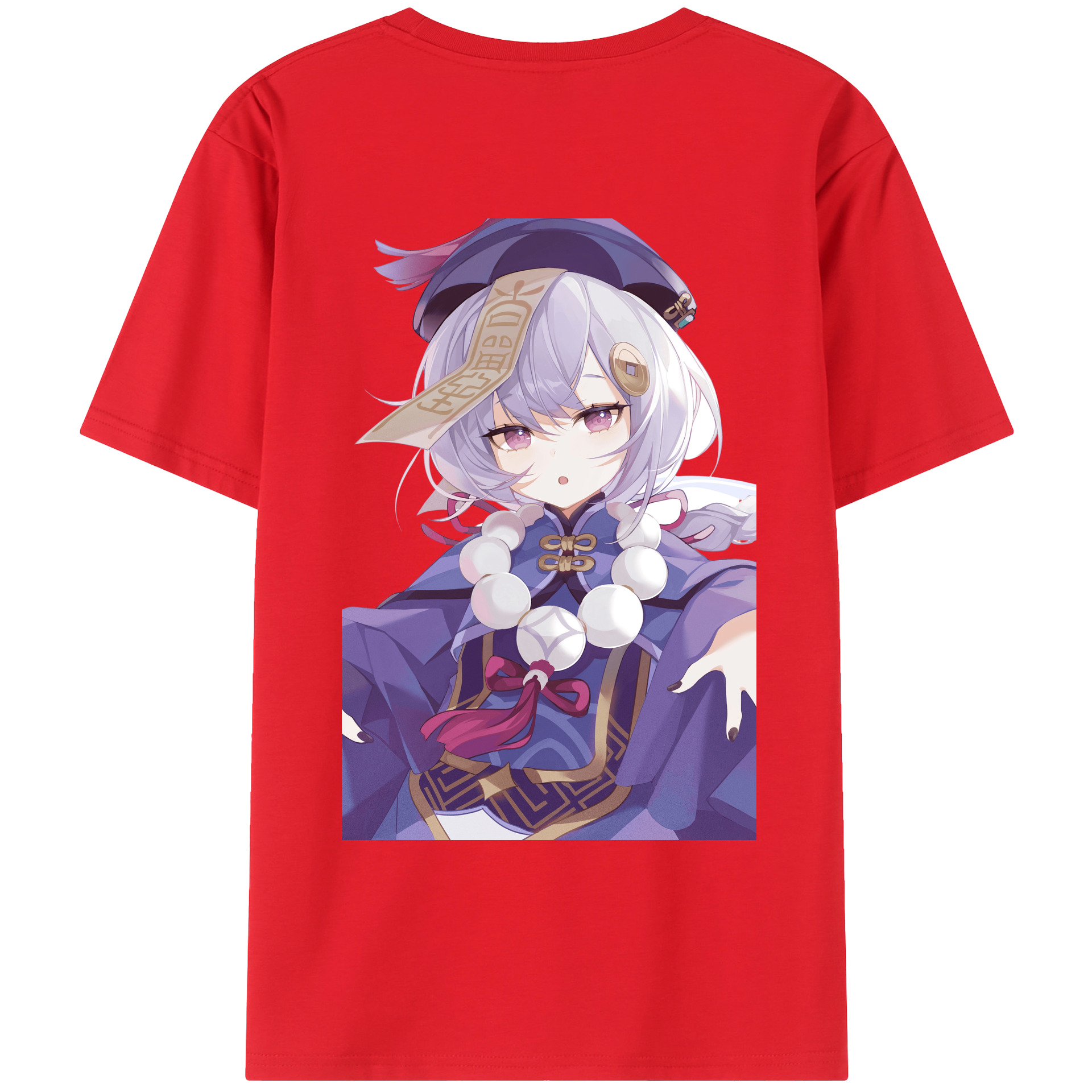 げんし神 七七 なな  genshin Nana 綿100％ メンズ半袖Tシャツ（バックプリント） 通気性