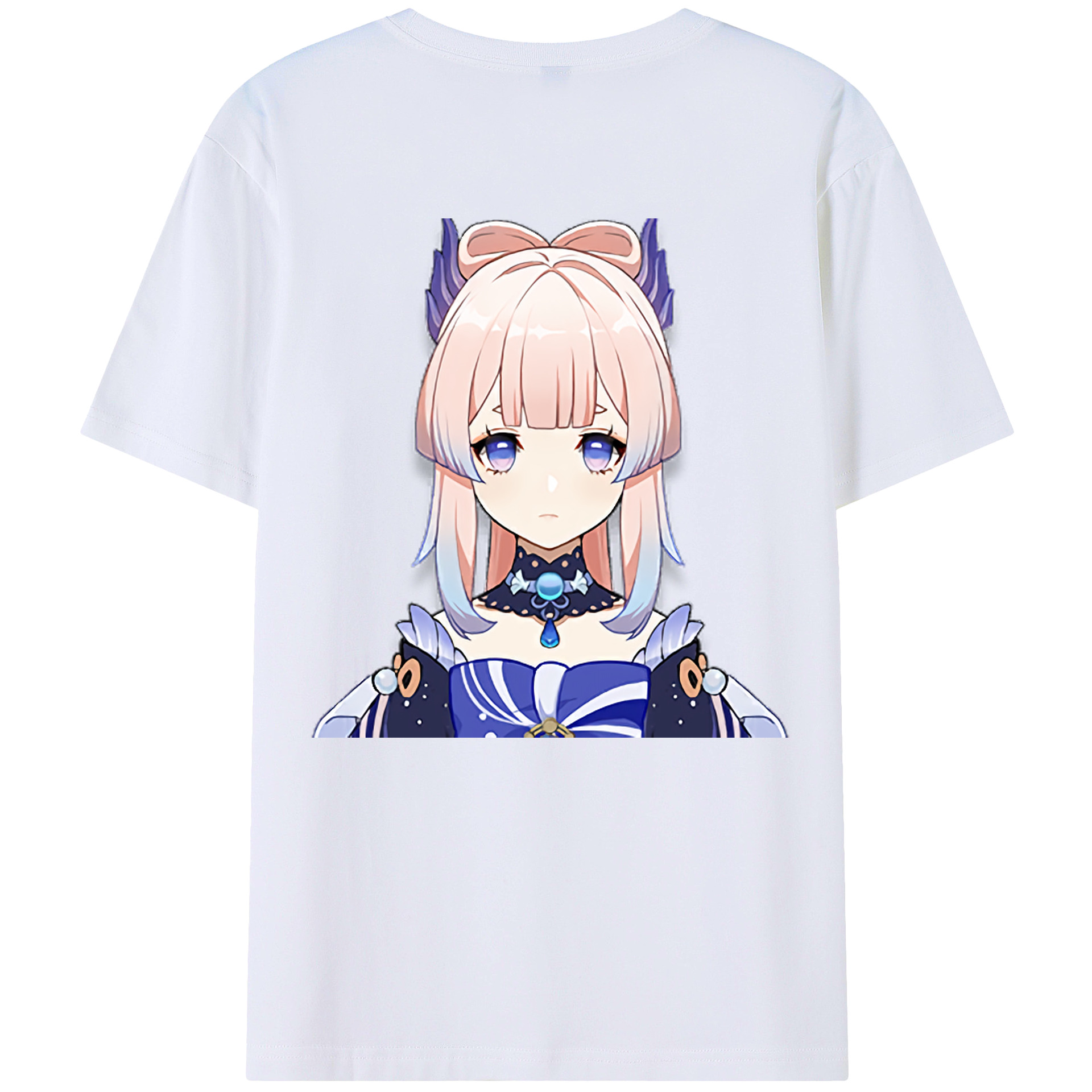 げんし神 珊瑚宮心海 サンゴノミヤ・ココミ genshin Sangonomiya Kokomi 綿100％ メンズ半袖Tシャツ（バックプリント） 通気性