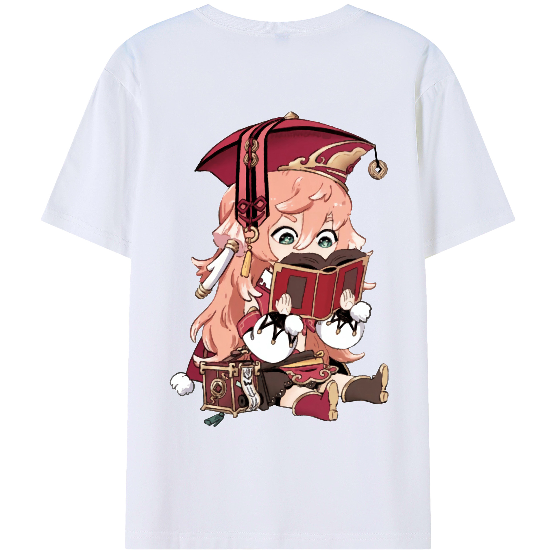 げんし神 ヤンフェイ genshin Yanfei 綿100％ メンズ半袖Tシャツ（バックプリント） 通気性