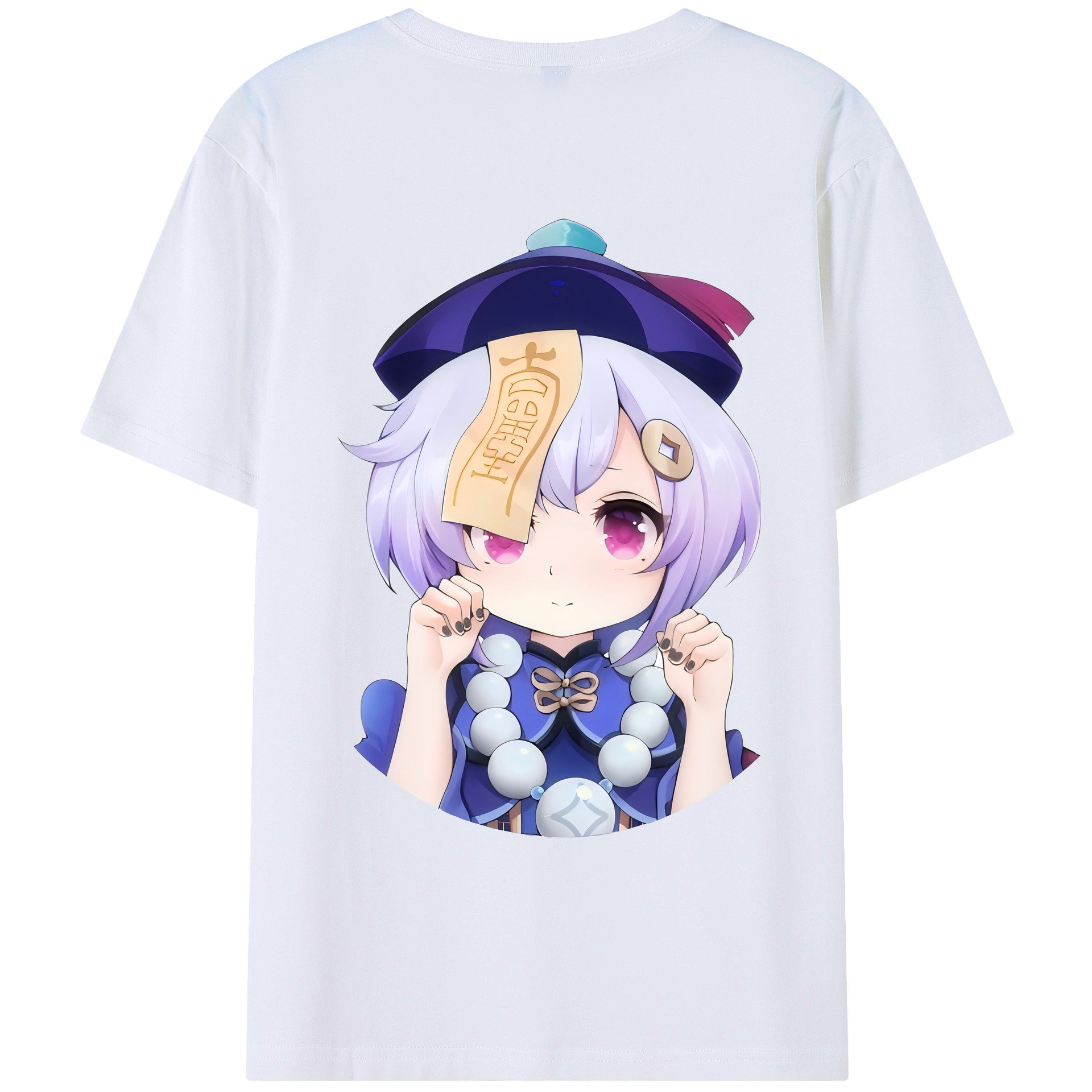 げんし神 七七 なな  genshin Nana 綿100％ メンズ半袖Tシャツ（バックプリント） 通気性