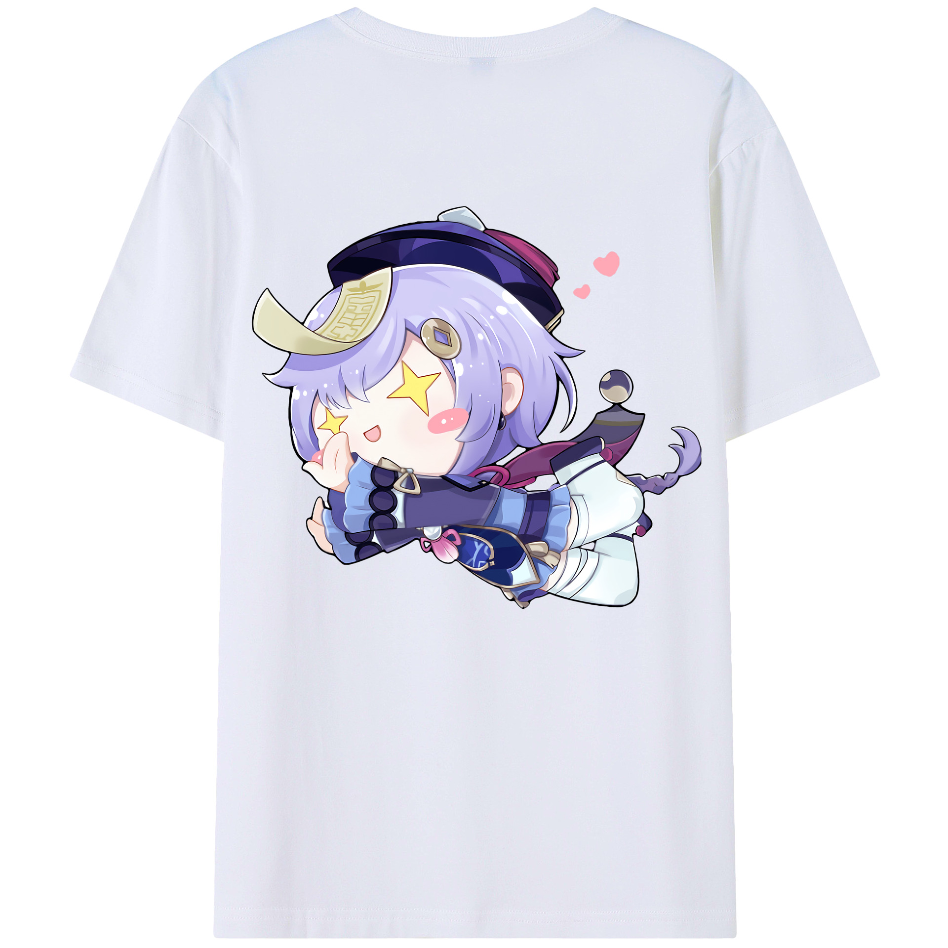 げんし神 七七 なな  genshin Nana 綿100％ メンズ半袖Tシャツ（バックプリント） 通気性