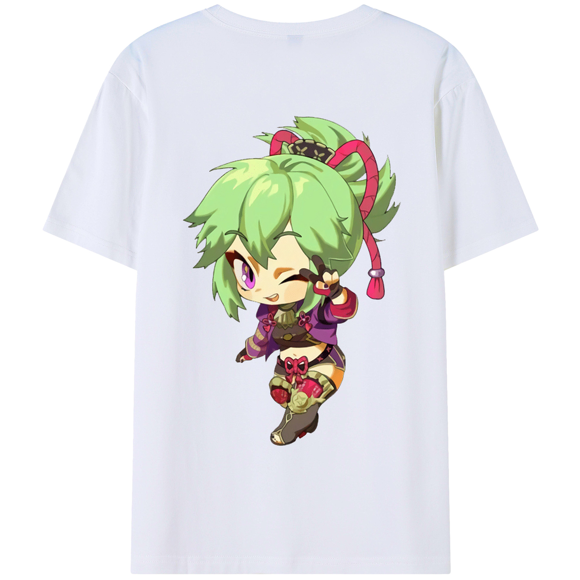 げんし神  久岐忍 くき しのぶ genshin Kuki Shinobu 綿100％ メンズ半袖Tシャツ（バックプリント） 通気性