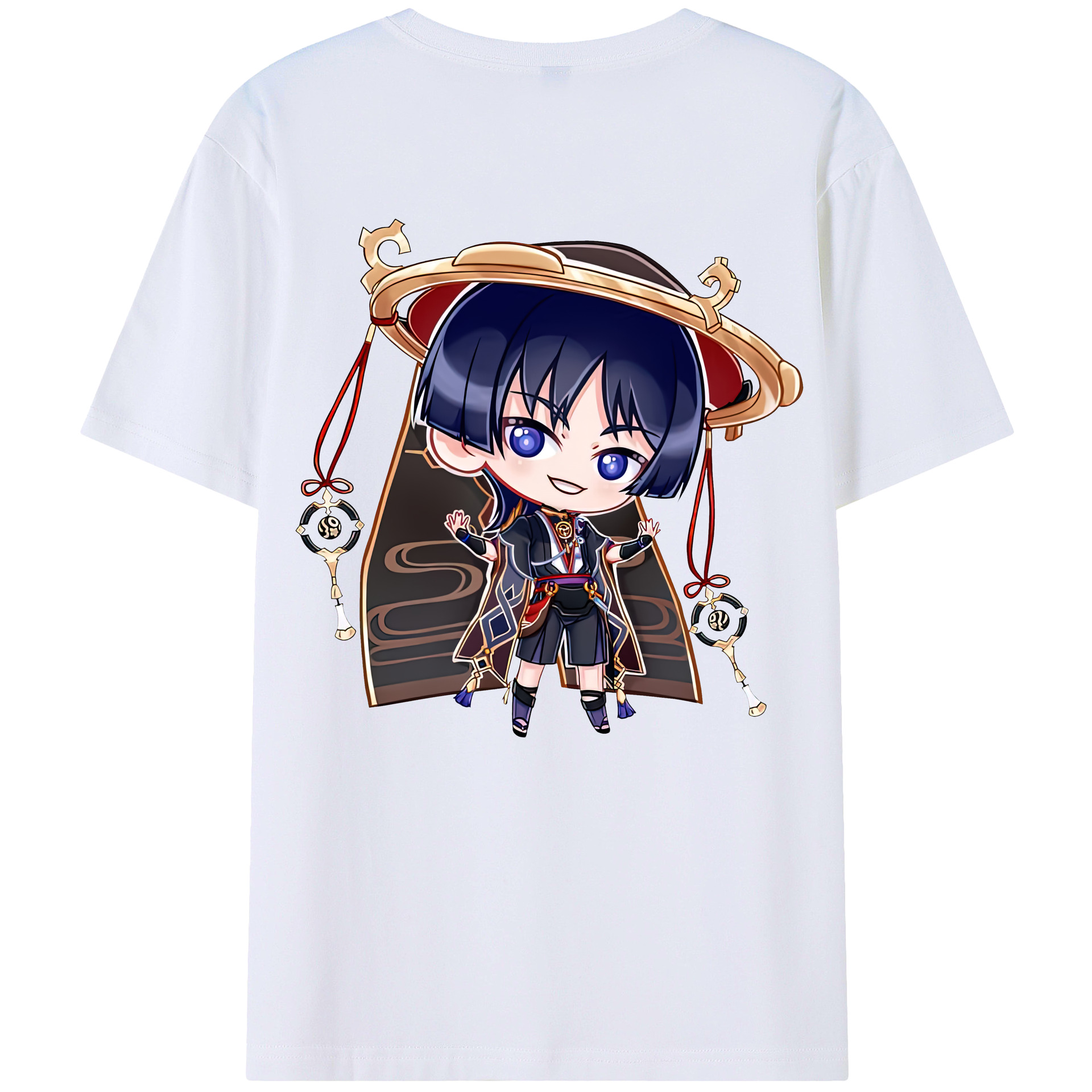 げんし神 さんペい genshin Sanpei 綿100％ メンズ半袖Tシャツ（バックプリント） 通気性