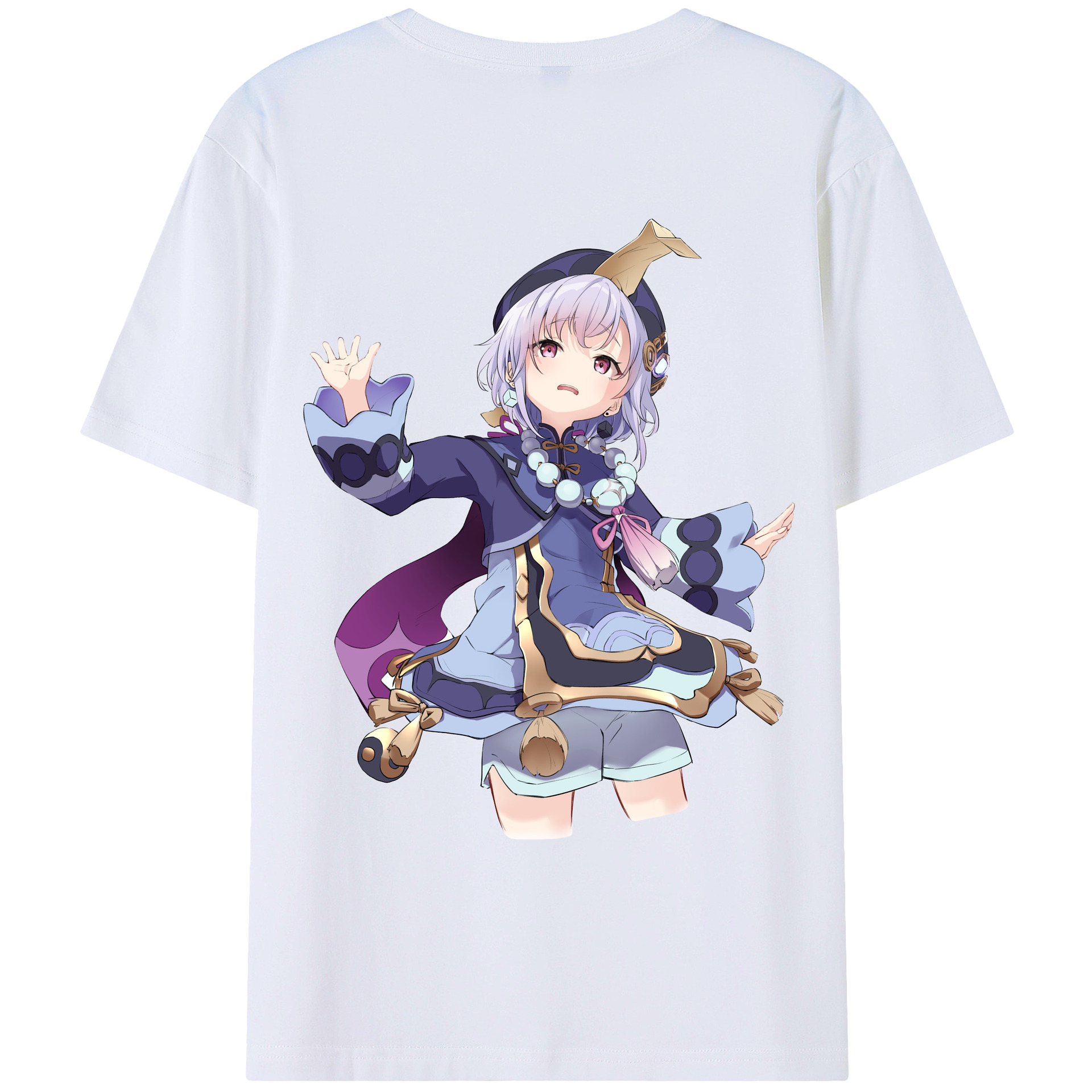 げんし神 七七 なな  genshin Nana 綿100％ メンズ半袖Tシャツ（バックプリント） 通気性