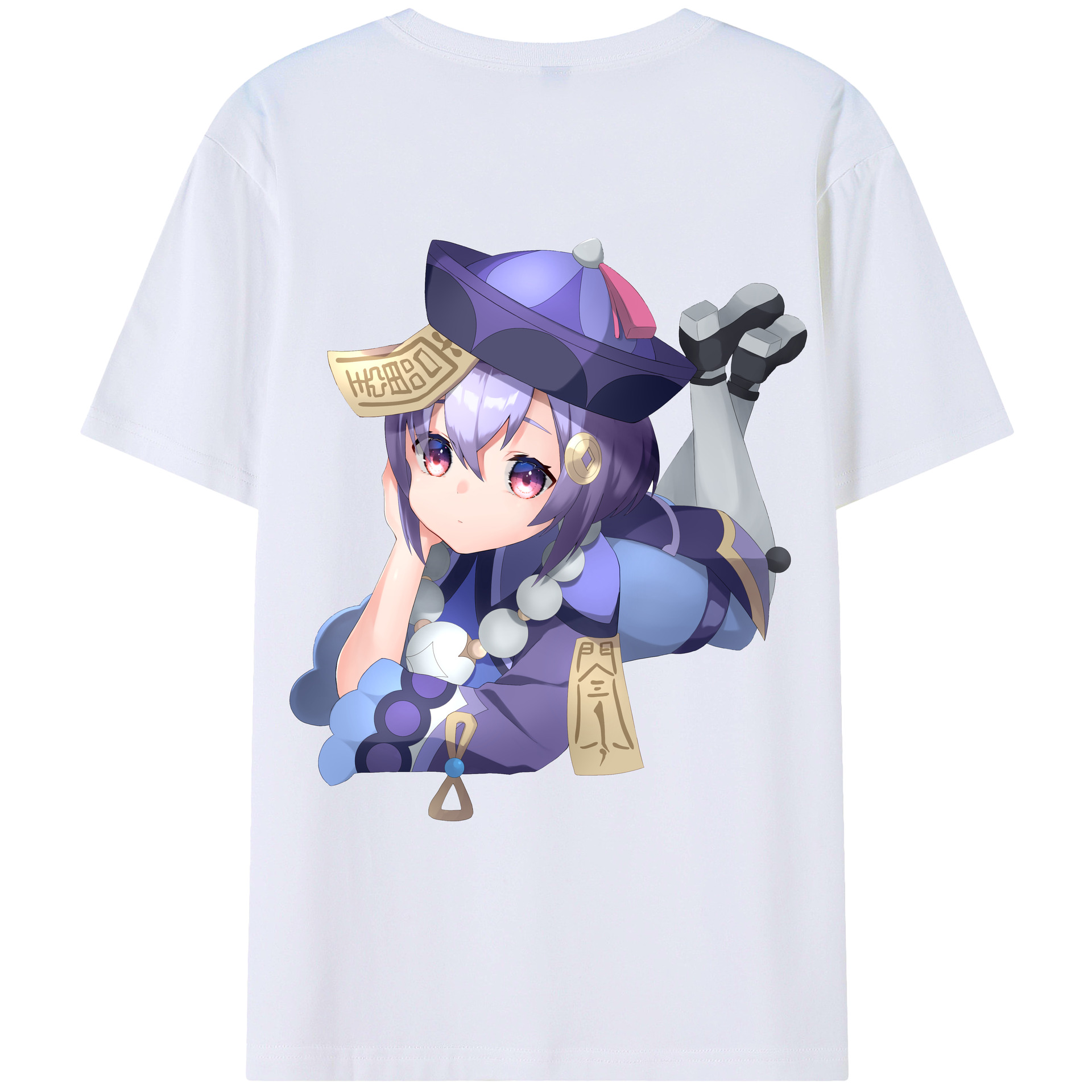 げんし神 七七 なな  genshin Nana 綿100％ メンズ半袖Tシャツ（バックプリント） 通気性