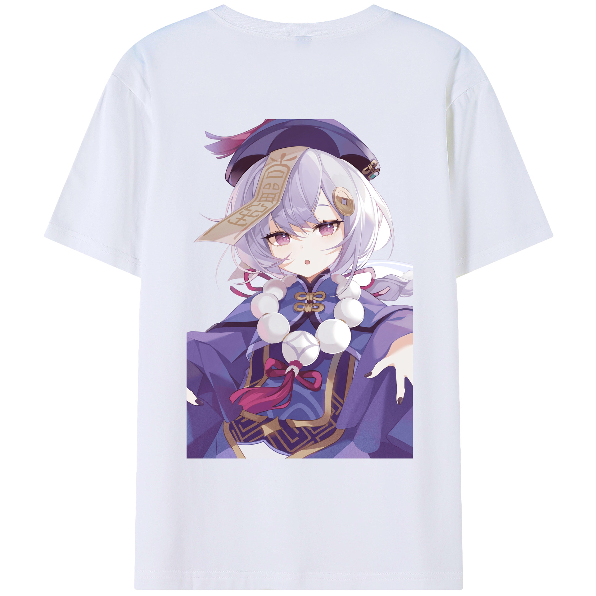 げんし神 七七 なな  genshin Nana 綿100％ メンズ半袖Tシャツ（バックプリント） 通気性