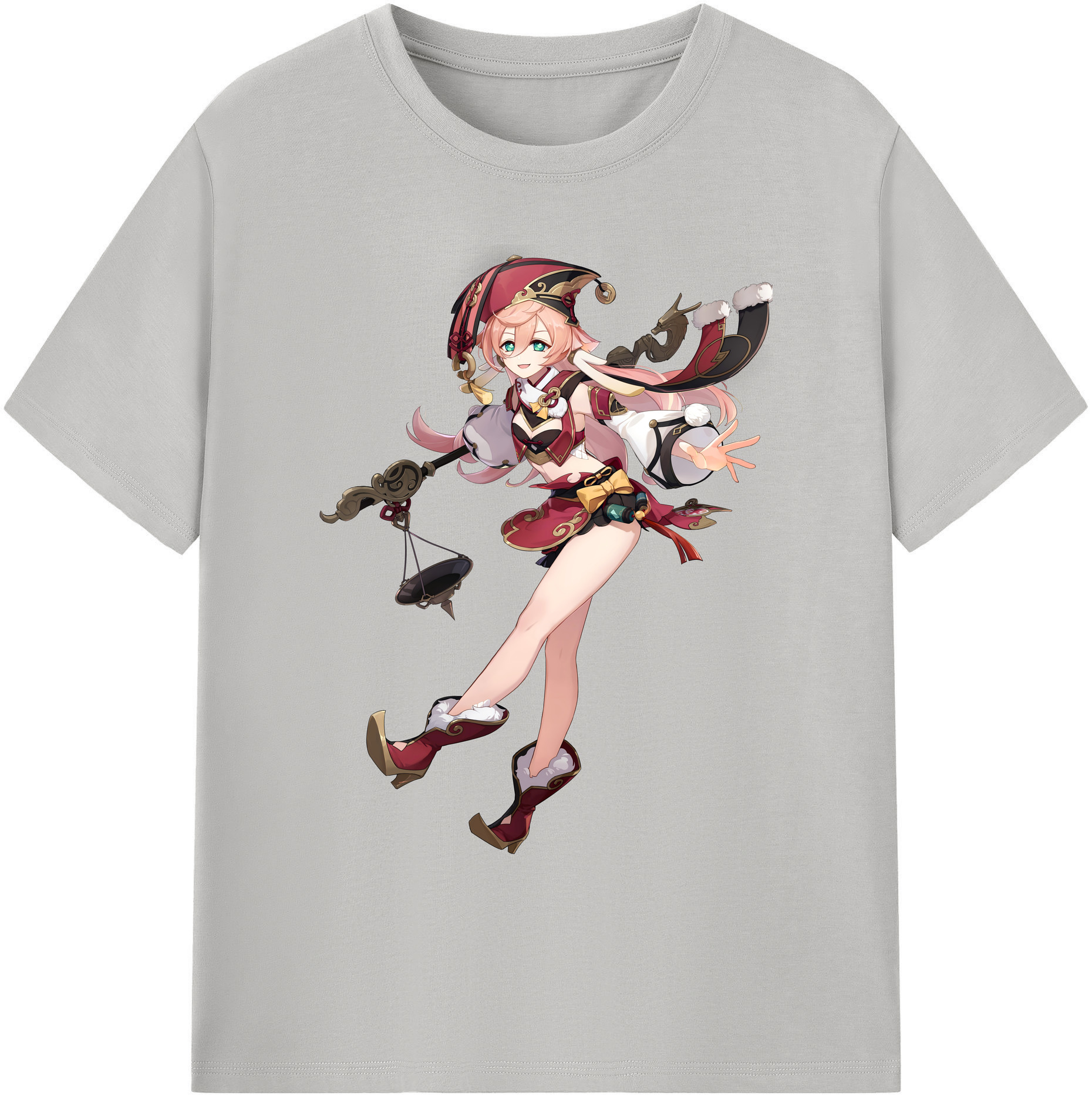 げんし神 ヤンフェイ genshin Yanfei 綿100％ メンズ半袖Tシャツ｜肌触りやわらか＆通気性