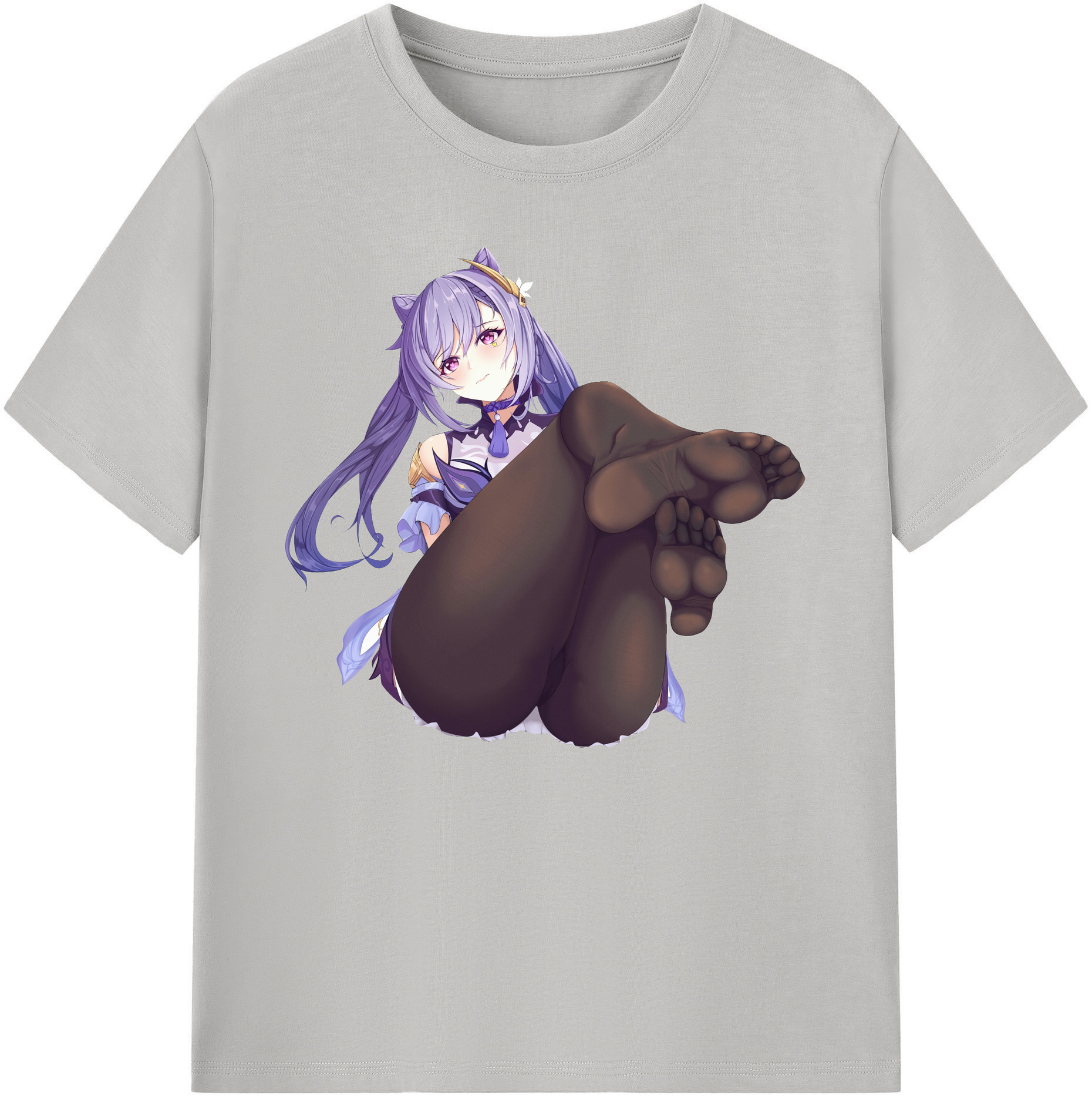 げんし神 刻晴 こくせい genshin Kokusei 綿100％ メンズ半袖Tシャツ｜肌触りやわらか＆通気性