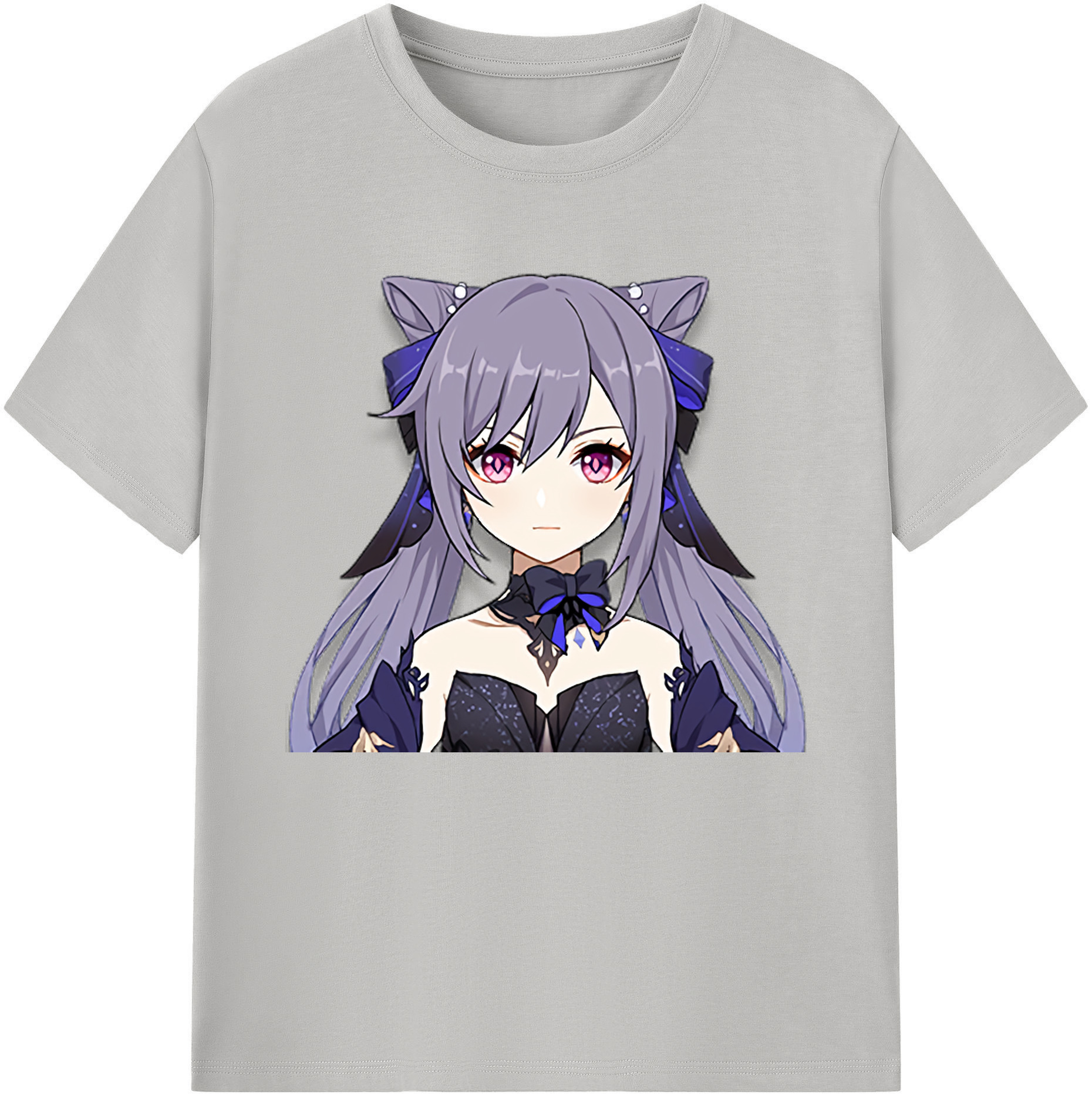 げんし神 刻晴 こくせい genshin Kokusei 綿100％ メンズ半袖Tシャツ｜肌触りやわらか＆通気性