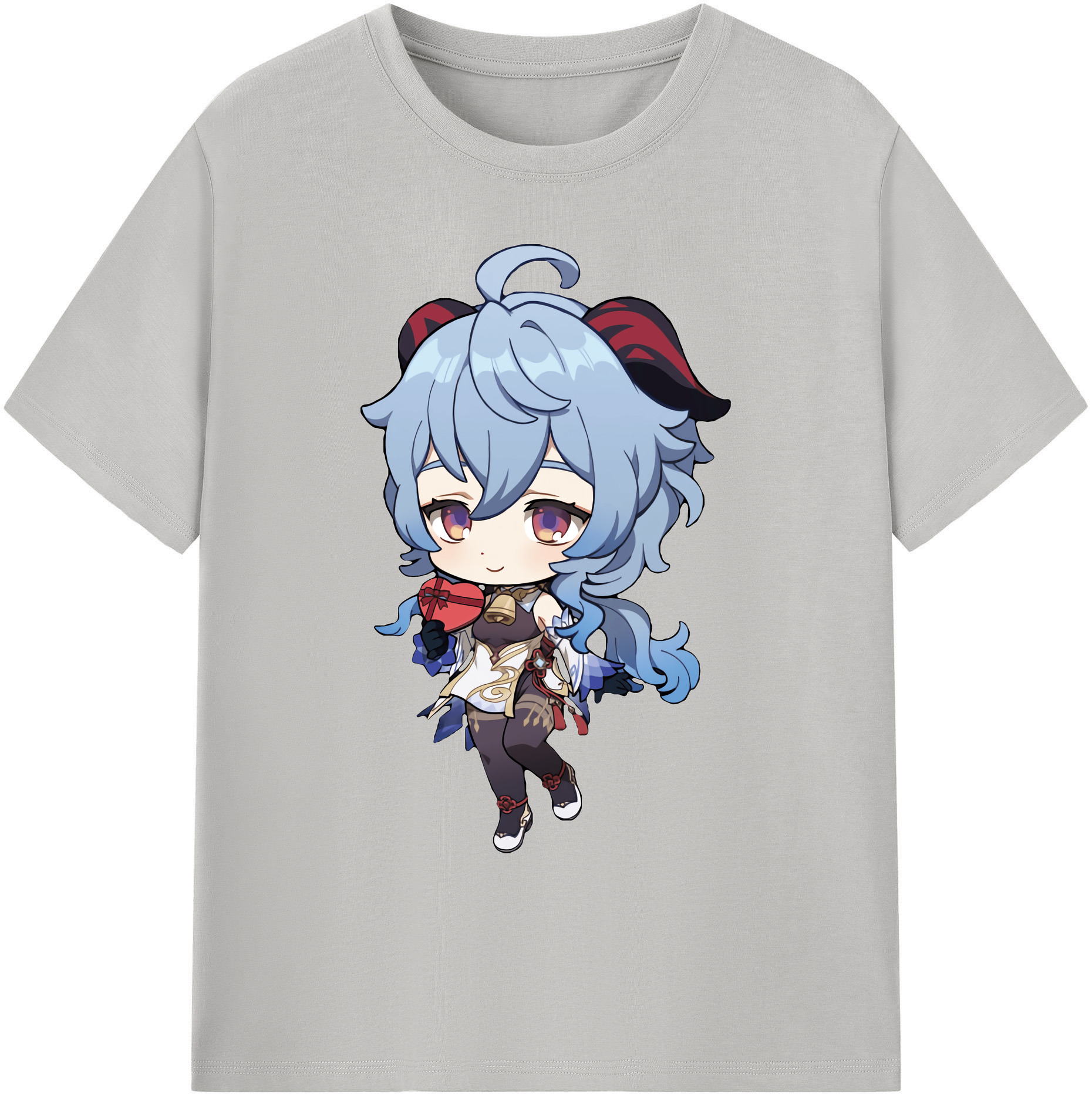 げんし神 甘雨 かんう genshin Ganyu 綿100％ メンズ半袖Tシャツ｜肌触りやわらか＆通気性