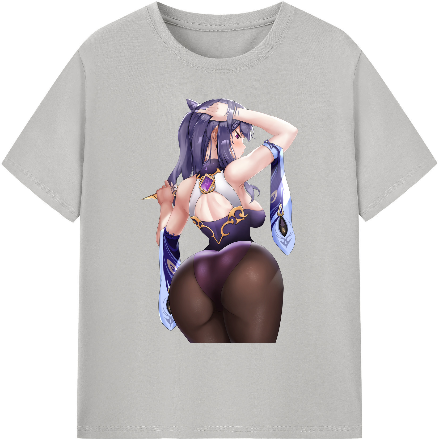 げんし神 刻晴 こくせい genshin Kokusei 綿100％ メンズ半袖Tシャツ｜肌触りやわらか＆通気性