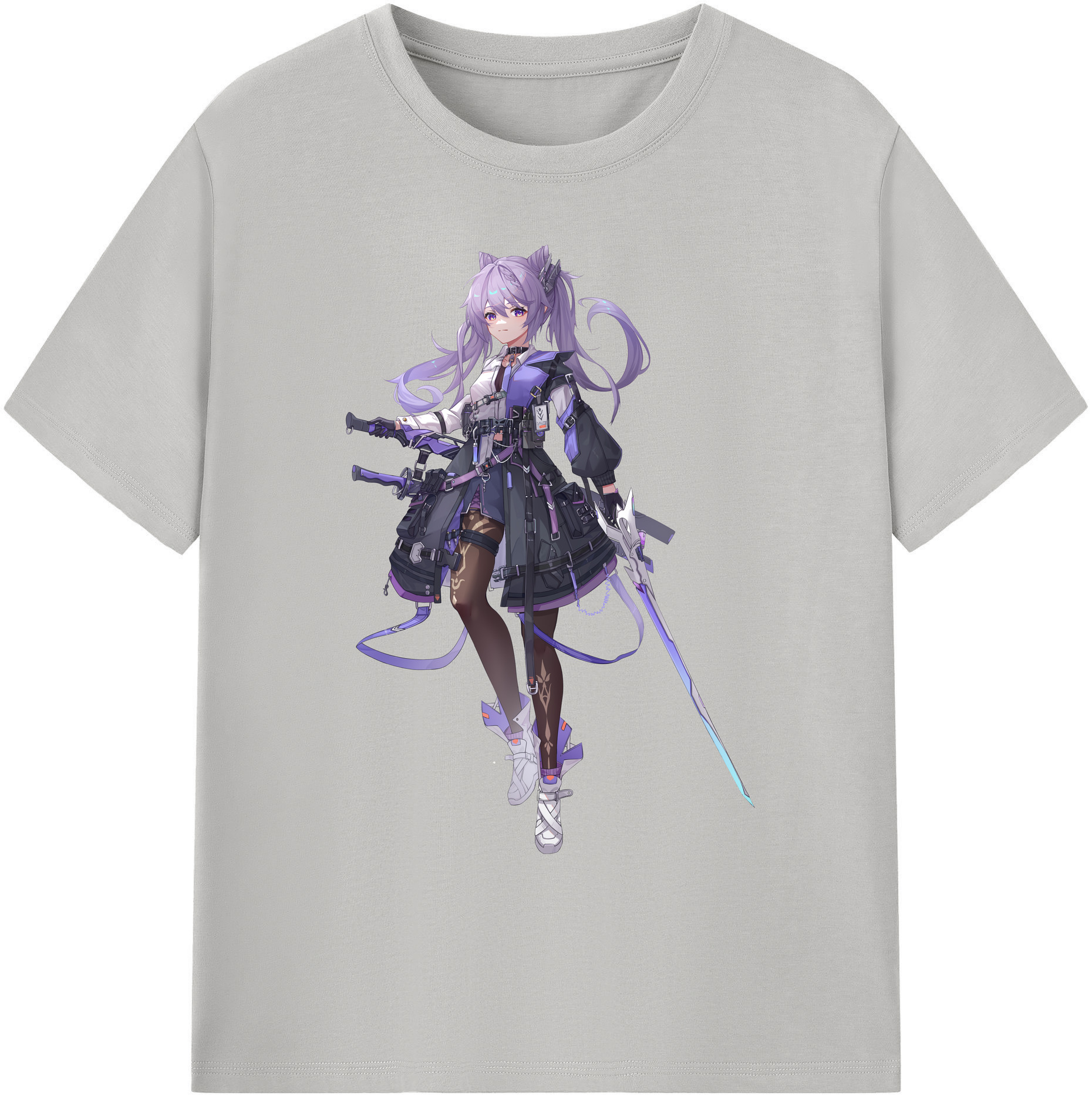 げんし神 刻晴 こくせい genshin Kokusei 綿100％ メンズ半袖Tシャツ｜肌触りやわらか＆通気性