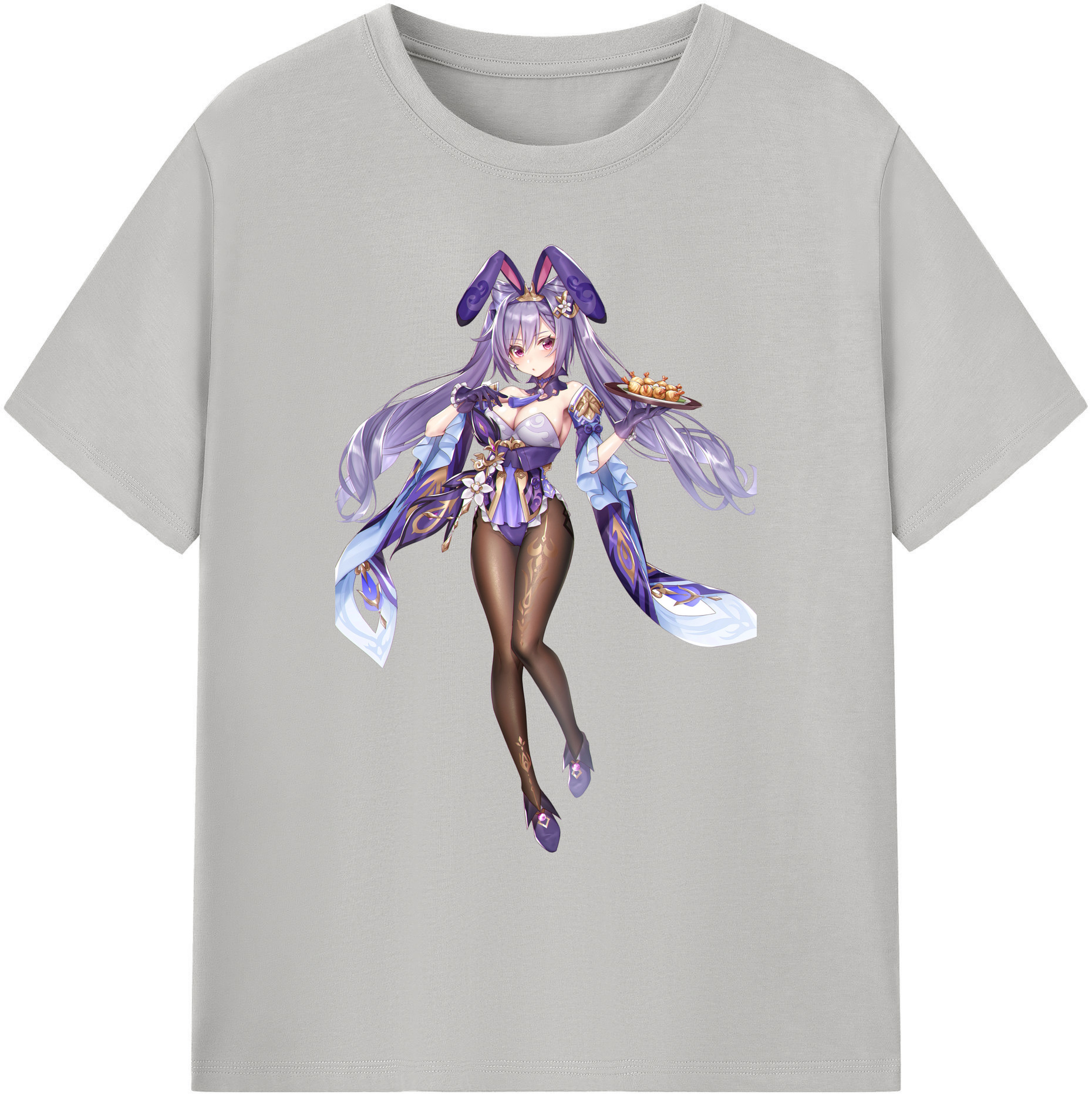 げんし神 刻晴 こくせい genshin Kokusei 綿100％ メンズ半袖Tシャツ｜肌触りやわらか＆通気性