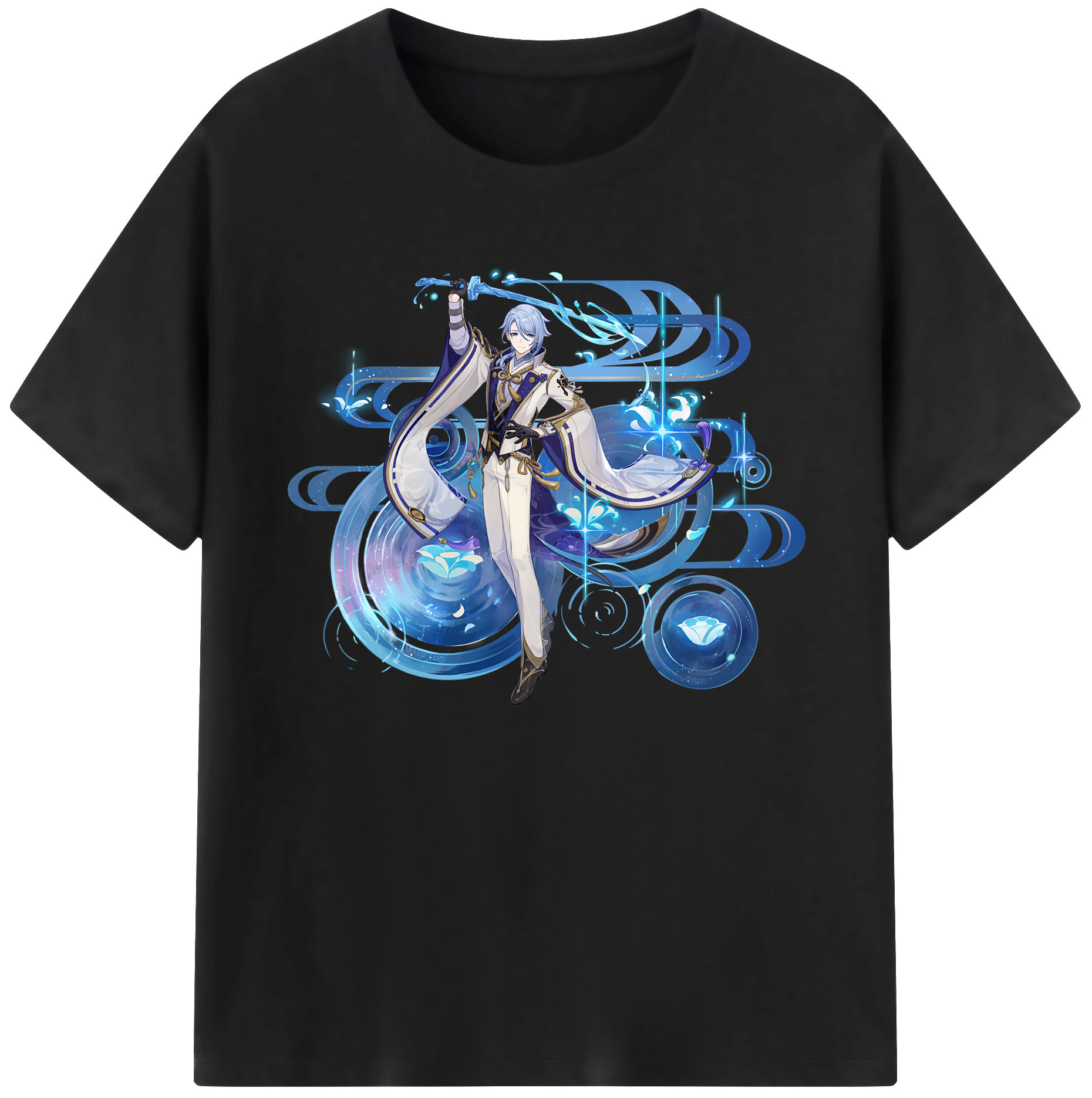 げんし神 神里綾人 かみさとあやと genshin Kamisato Ayato 綿100％ メンズ半袖Tシャツ｜肌触りやわらか＆通気性