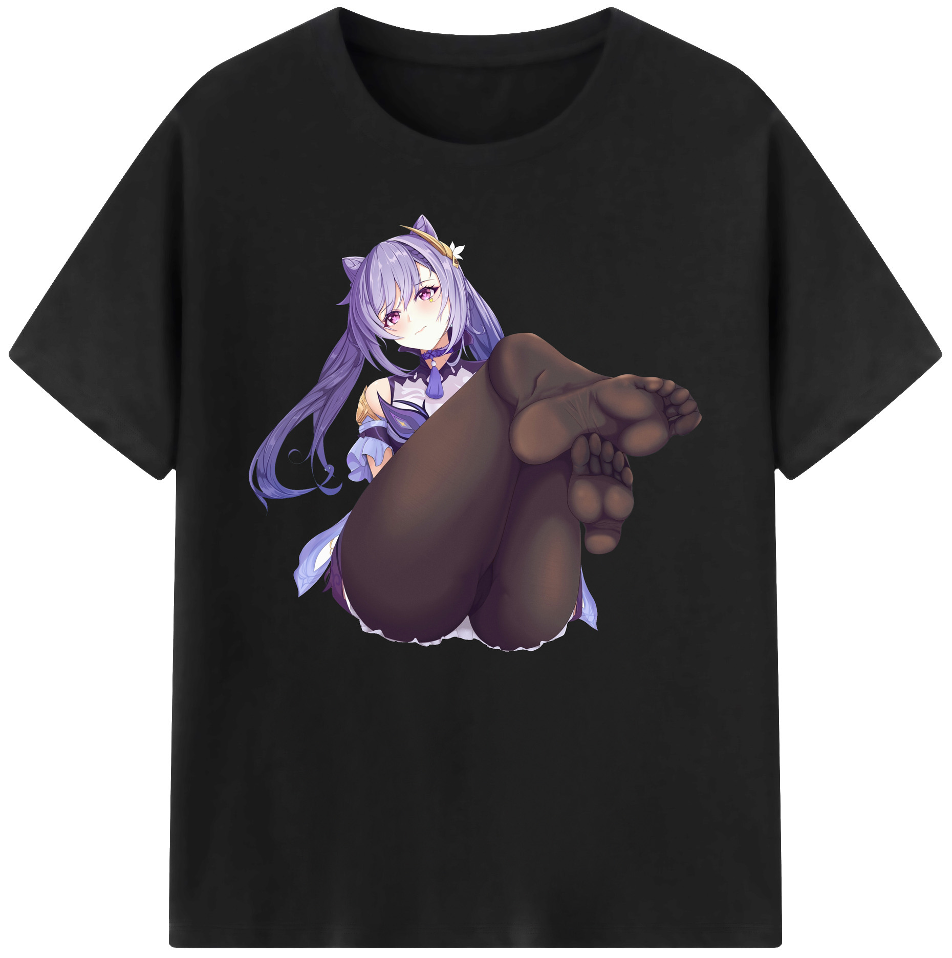 げんし神 刻晴 こくせい genshin Kokusei 綿100％ メンズ半袖Tシャツ｜肌触りやわらか＆通気性