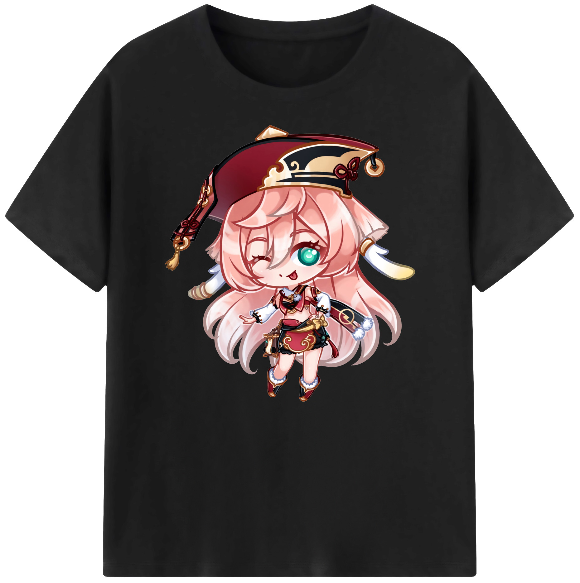 げんし神 ヤンフェイ genshin Yanfei 綿100％ メンズ半袖Tシャツ｜肌触りやわらか＆通気性
