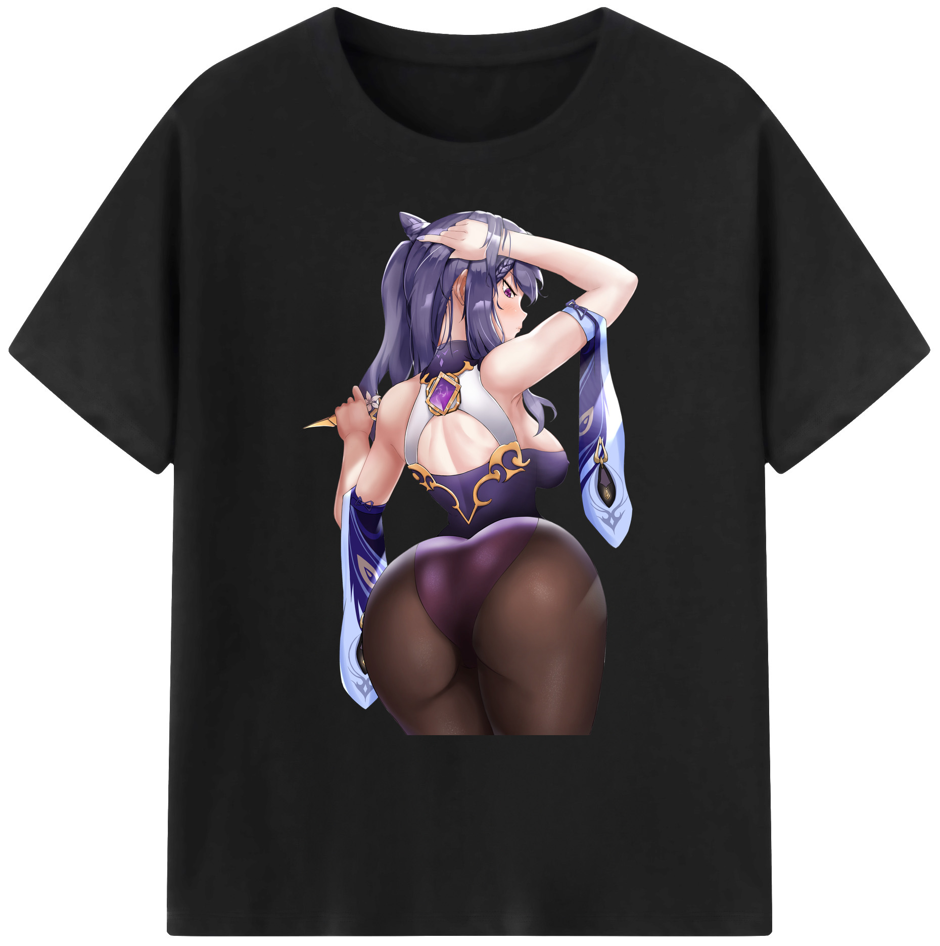 げんし神 刻晴 こくせい genshin Kokusei 綿100％ メンズ半袖Tシャツ｜肌触りやわらか＆通気性