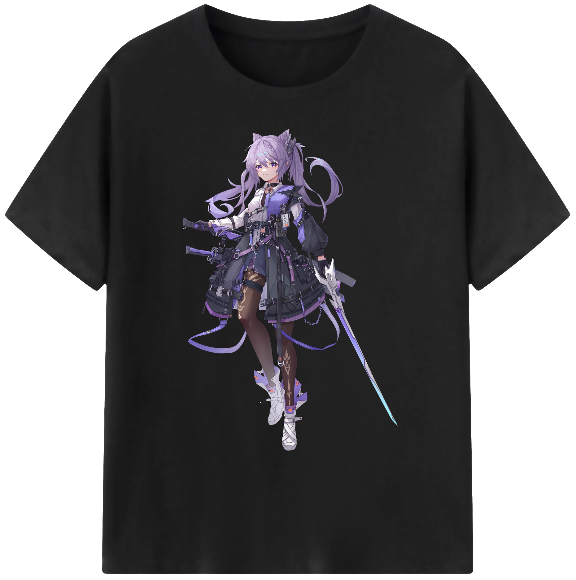 げんし神 刻晴 こくせい genshin Kokusei 綿100％ メンズ半袖Tシャツ｜肌触りやわらか＆通気性