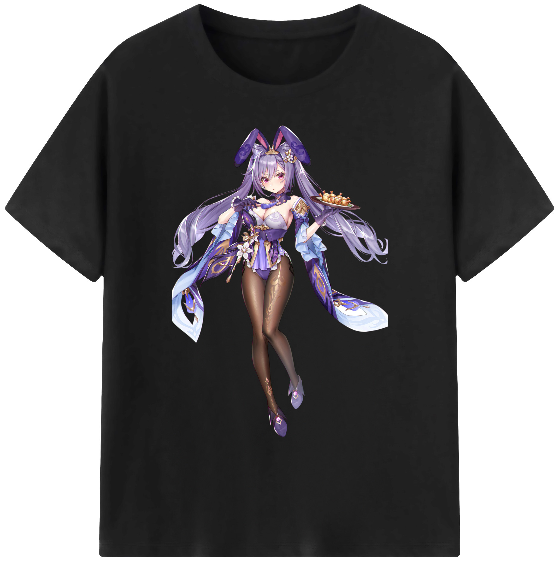 げんし神 刻晴 こくせい genshin Kokusei 綿100％ メンズ半袖Tシャツ｜肌触りやわらか＆通気性