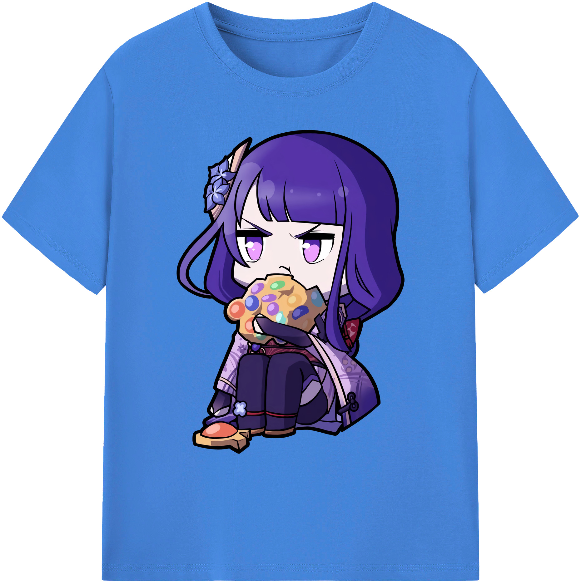 げんし神 雷電将軍 らいでんしょうぐん genshin Raiden Shogun 綿100％ メンズ半袖Tシャツ｜肌触りやわらか＆通気性