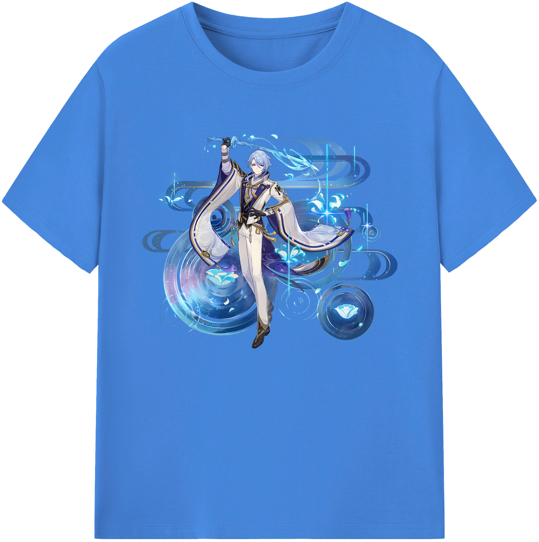 げんし神 神里綾人 かみさとあやと genshin Kamisato Ayato 綿100％ メンズ半袖Tシャツ｜肌触りやわらか＆通気性