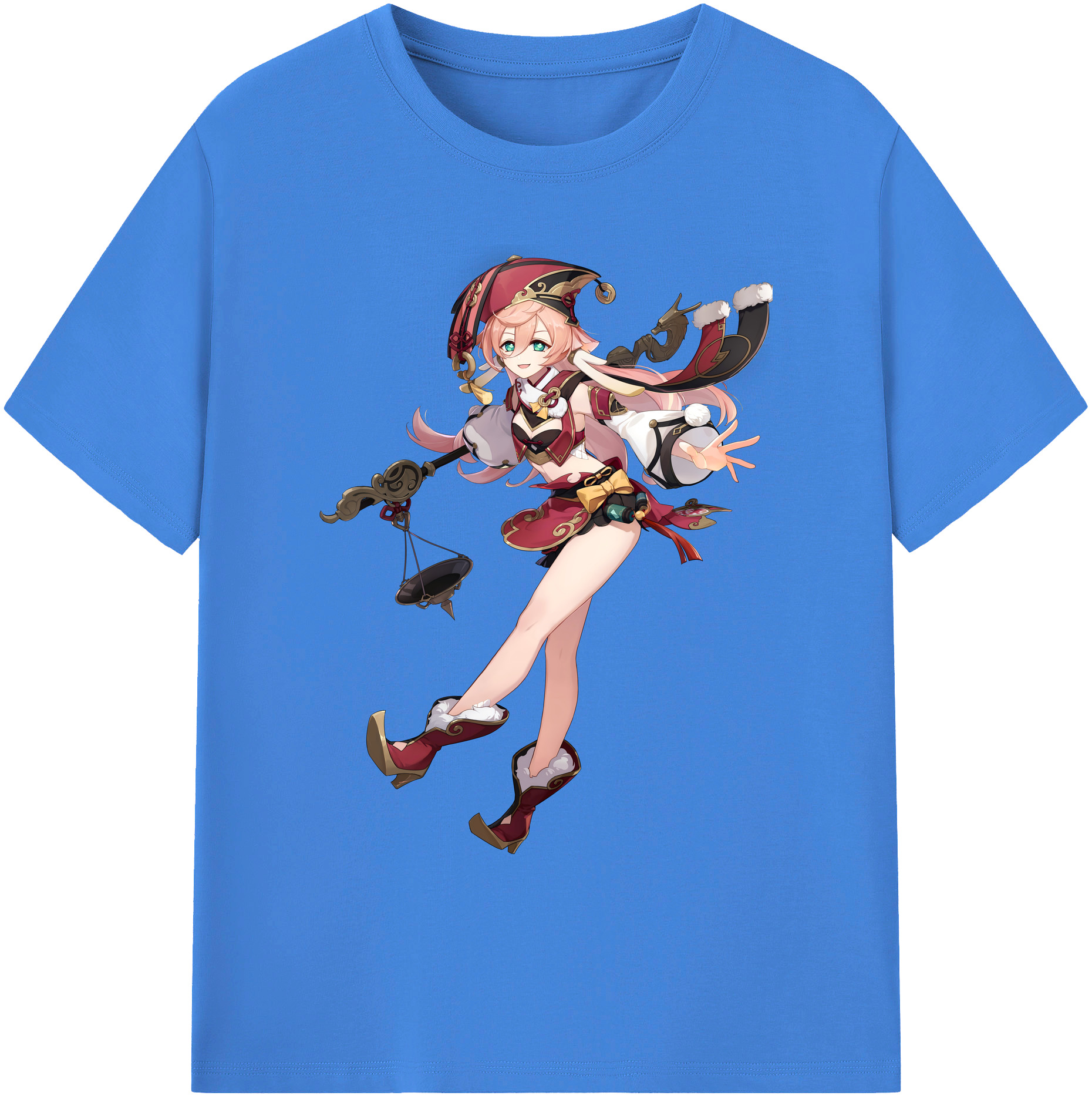 げんし神 ヤンフェイ genshin Yanfei 綿100％ メンズ半袖Tシャツ｜肌触りやわらか＆通気性