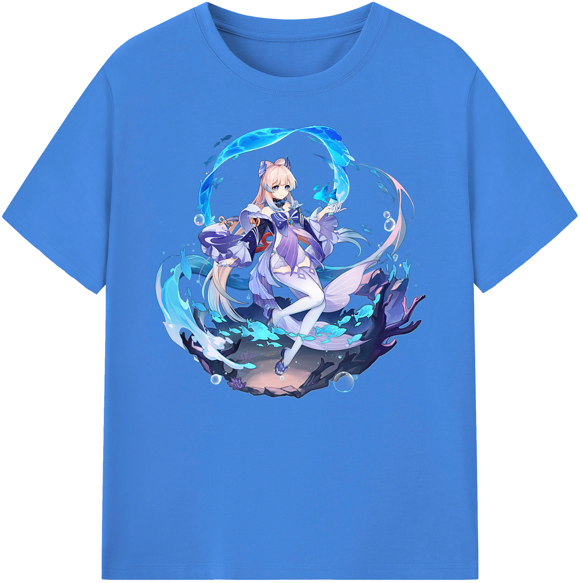 げんし神 珊瑚宮心海 サンゴノミヤ・ココミ genshin Sangonomiya Kokomi 綿100％ メンズ半袖Tシャツ｜肌触りやわらか＆通気性