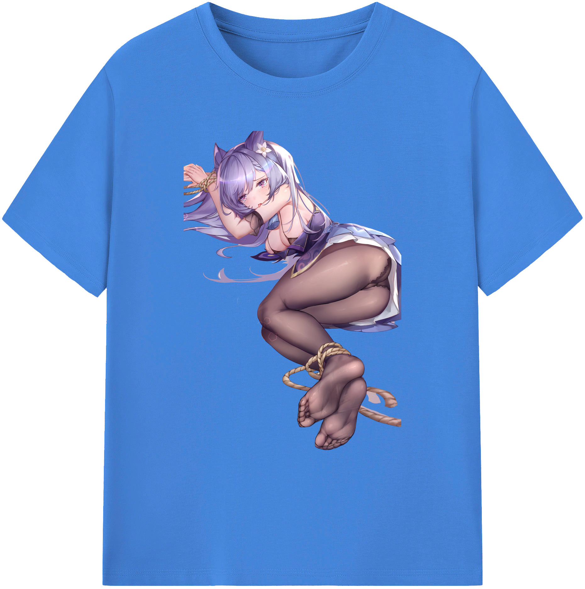 げんし神 刻晴 こくせい genshin Kokusei 綿100％ メンズ半袖Tシャツ｜肌触りやわらか＆通気性
