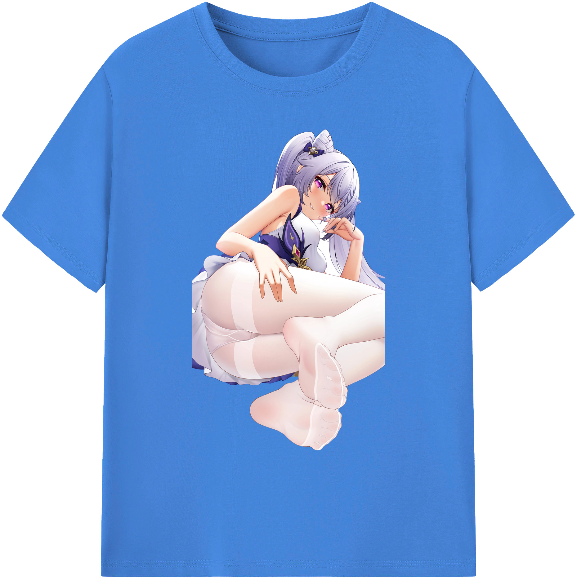 げんし神 刻晴 こくせい genshin Kokusei 綿100％ メンズ半袖Tシャツ｜肌触りやわらか＆通気性