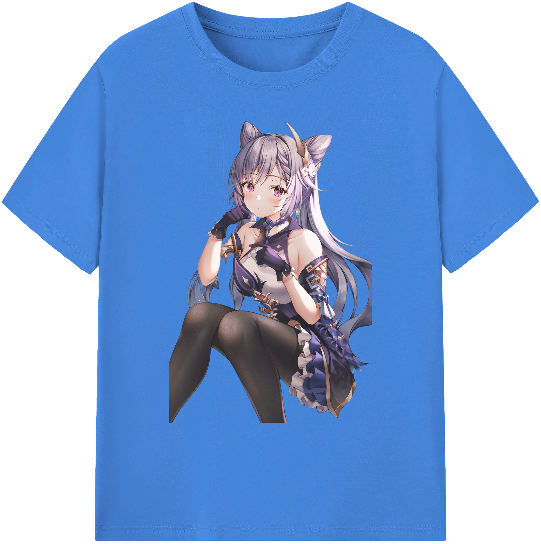 げんし神 刻晴 こくせい genshin Kokusei 綿100％ メンズ半袖Tシャツ｜肌触りやわらか＆通気性