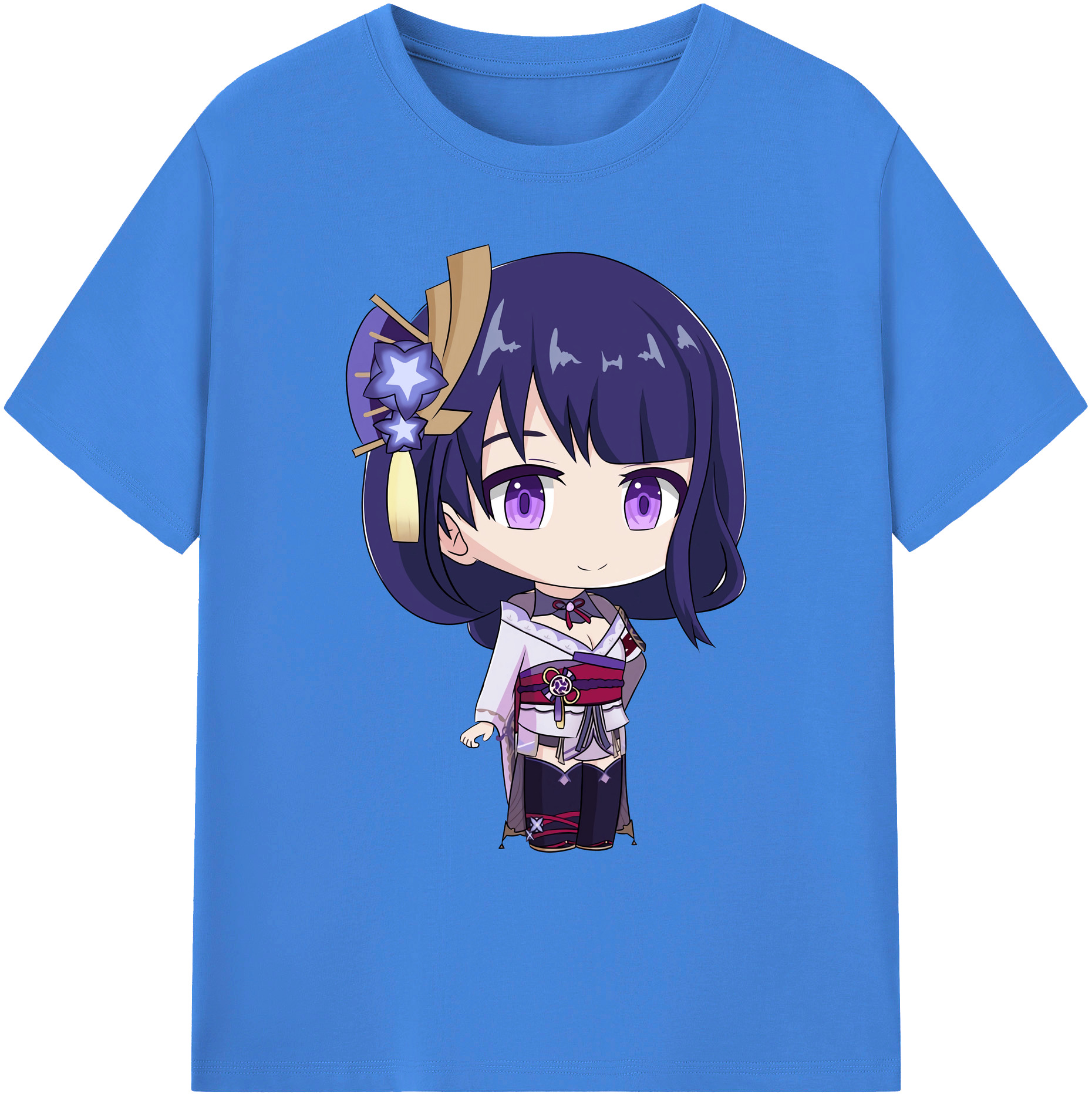 げんし神 雷電将軍 らいでんしょうぐん genshin Raiden Shogun 綿100％ メンズ半袖Tシャツ｜肌触りやわらか＆通気性