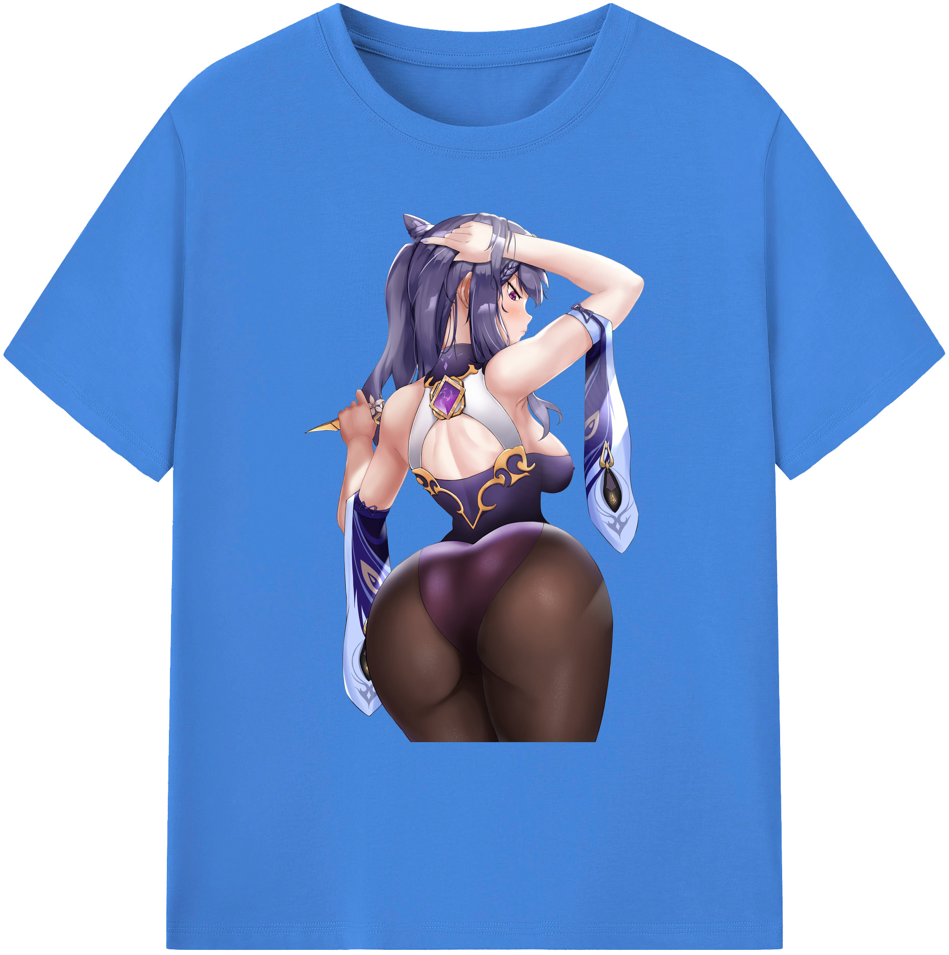 げんし神 刻晴 こくせい genshin Kokusei 綿100％ メンズ半袖Tシャツ｜肌触りやわらか＆通気性