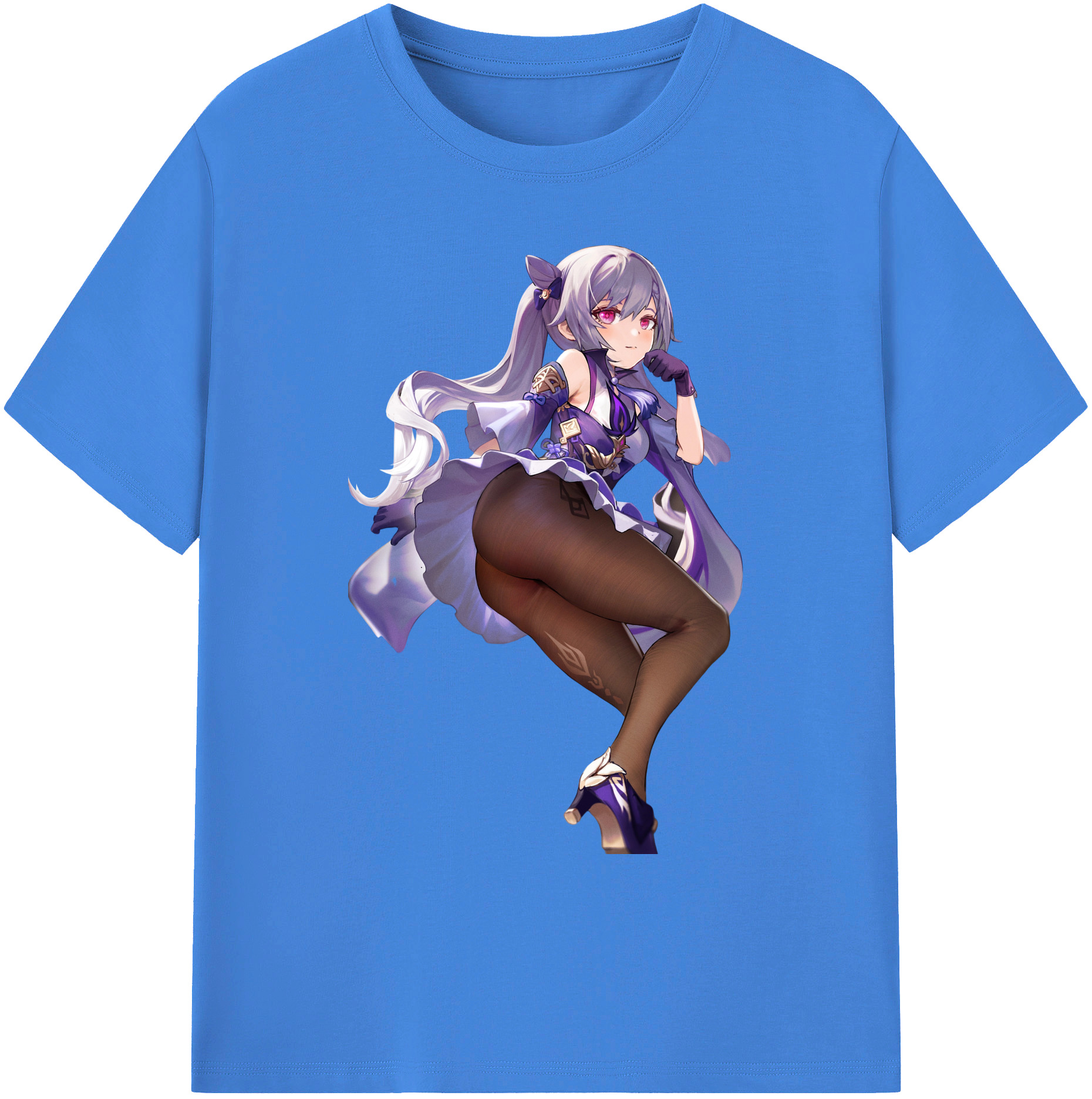 げんし神 刻晴 こくせい genshin Kokusei 綿100％ メンズ半袖Tシャツ｜肌触りやわらか＆通気性