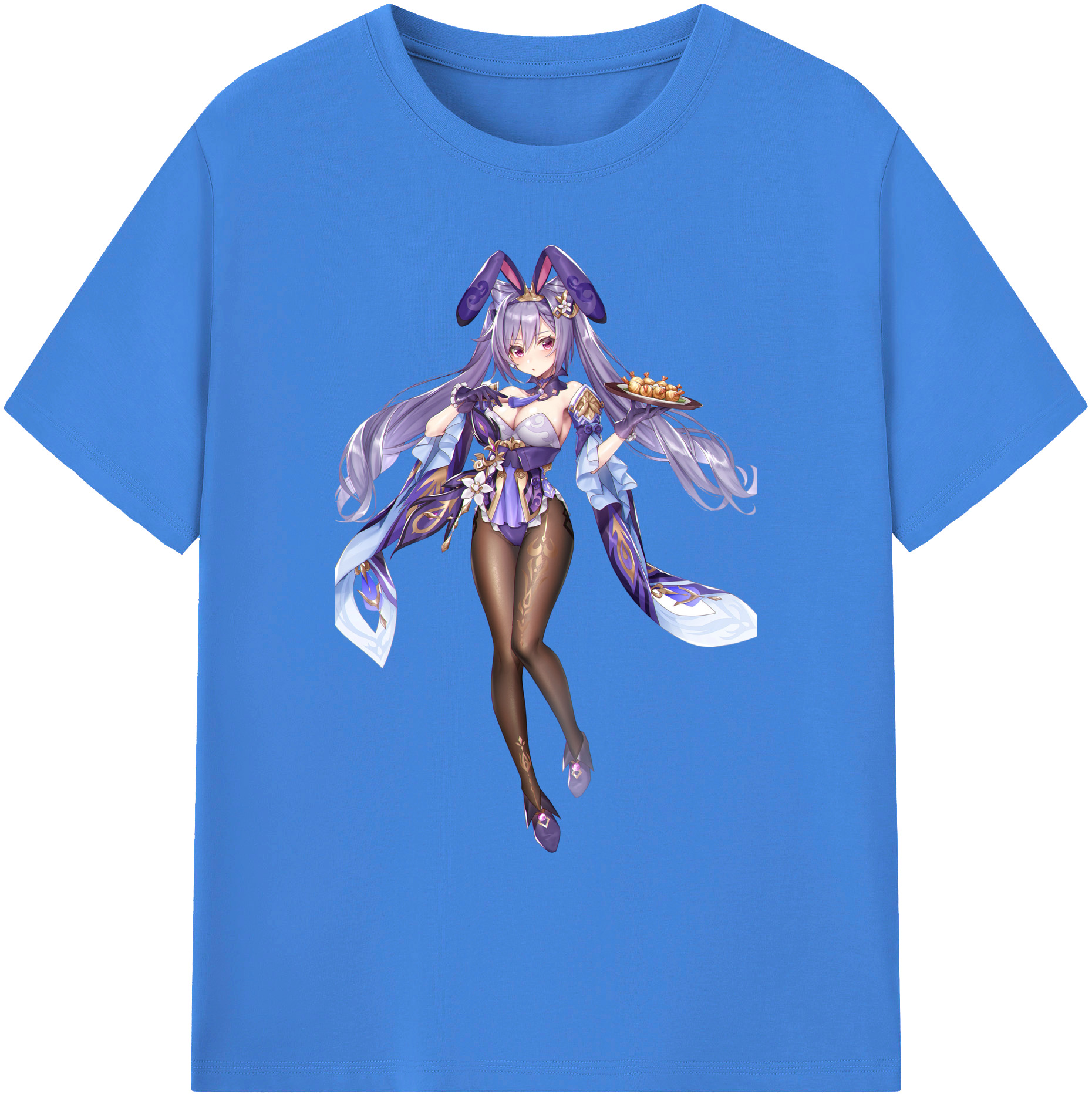 げんし神 刻晴 こくせい genshin Kokusei 綿100％ メンズ半袖Tシャツ｜肌触りやわらか＆通気性
