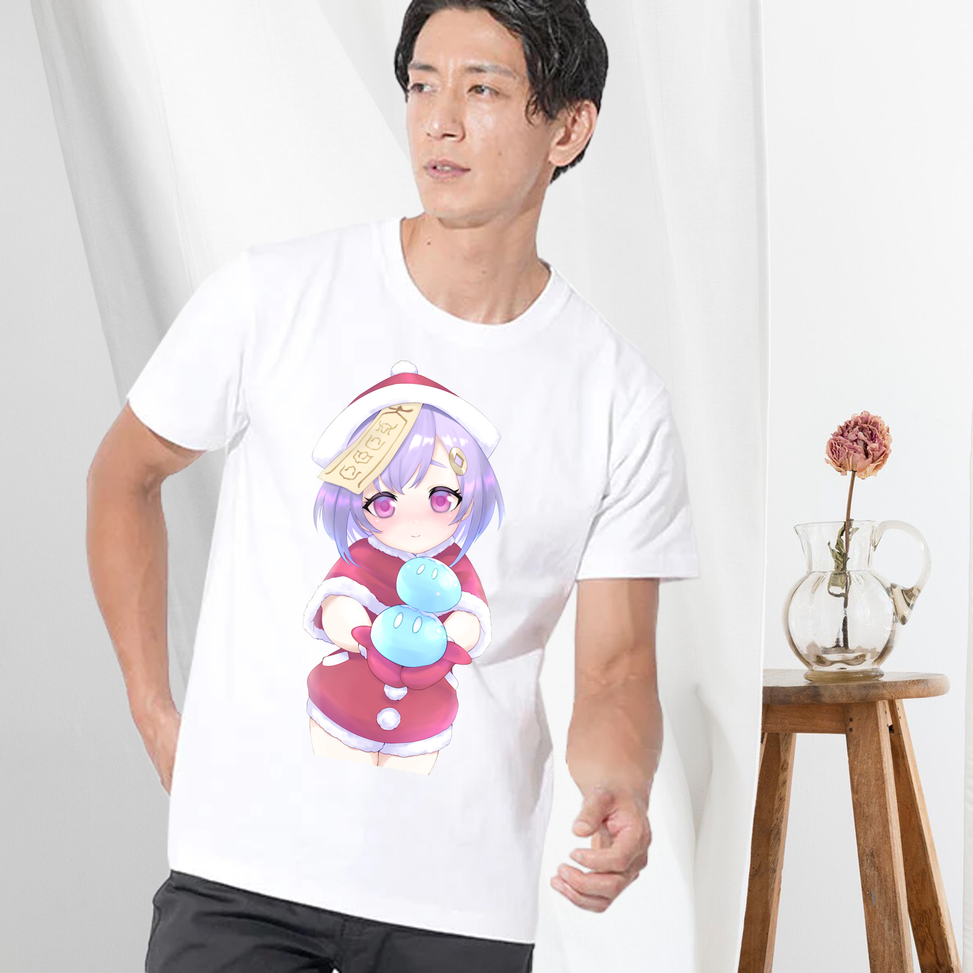 げんし神 七七 なな  genshin Nana 綿100％ メンズ半袖Tシャツ｜肌触りやわらか＆通気性