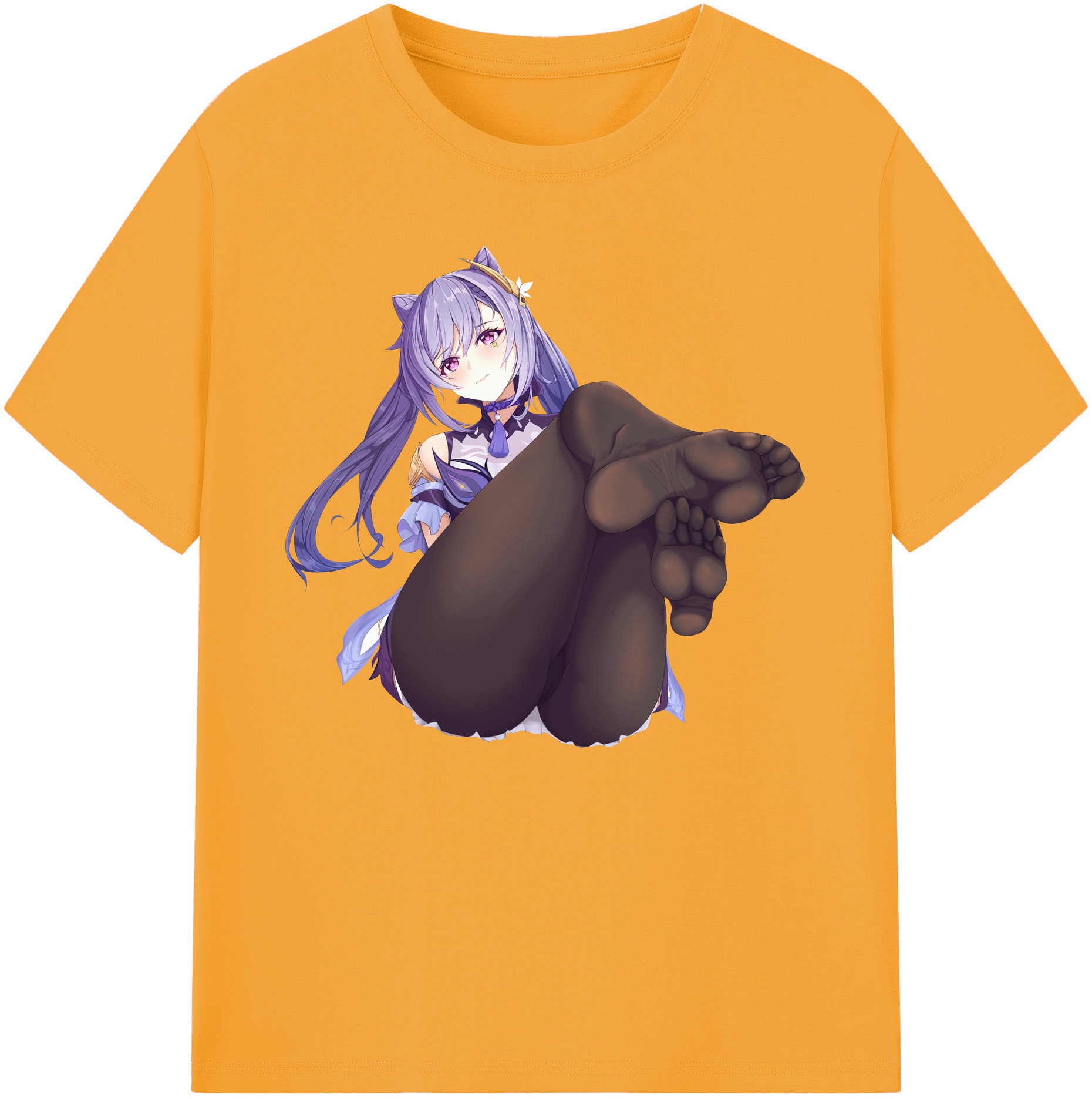 げんし神 刻晴 こくせい genshin Kokusei 綿100％ メンズ半袖Tシャツ｜肌触りやわらか＆通気性