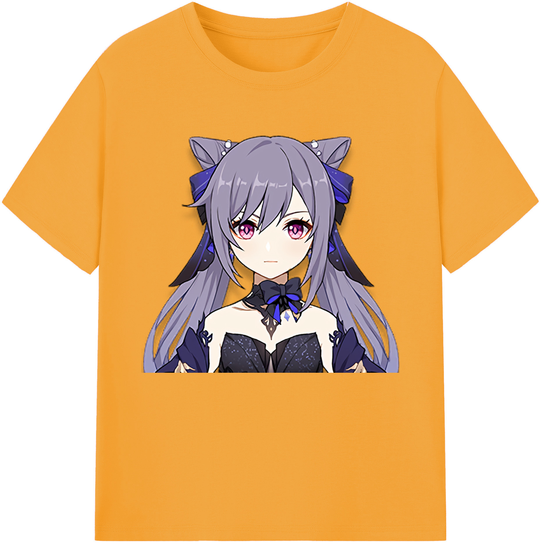 げんし神 刻晴 こくせい genshin Kokusei 綿100％ メンズ半袖Tシャツ｜肌触りやわらか＆通気性