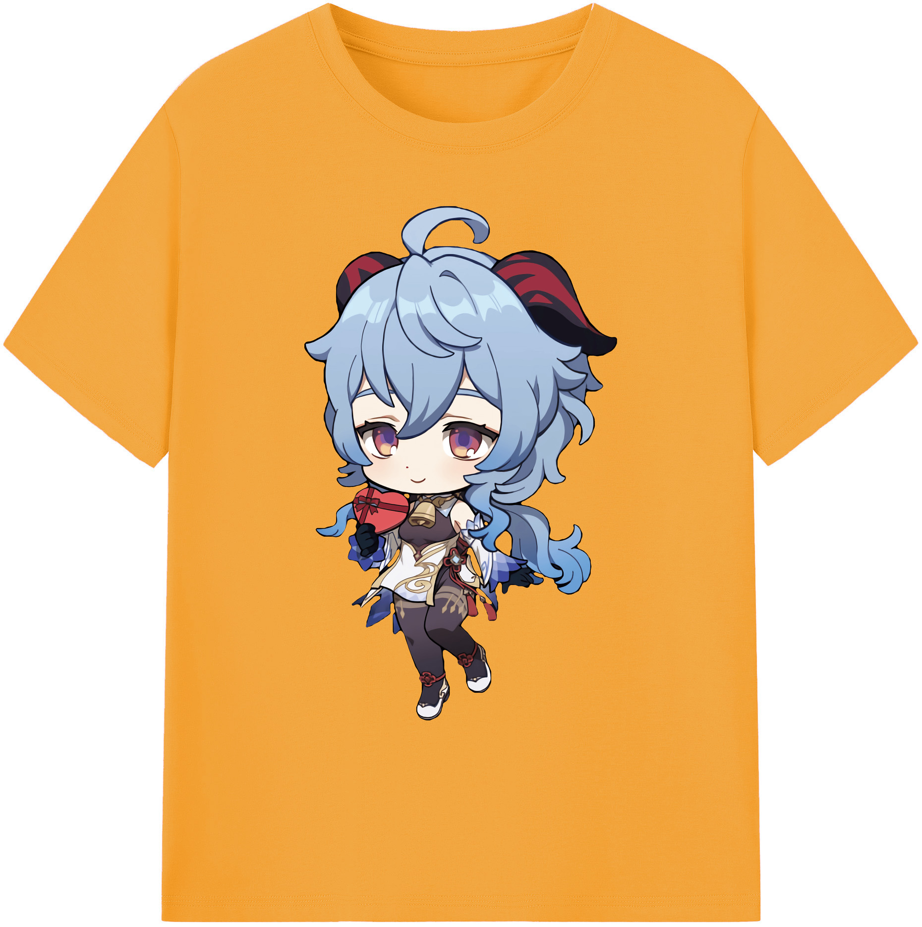 げんし神 甘雨 かんう genshin Ganyu 綿100％ メンズ半袖Tシャツ｜肌触りやわらか＆通気性