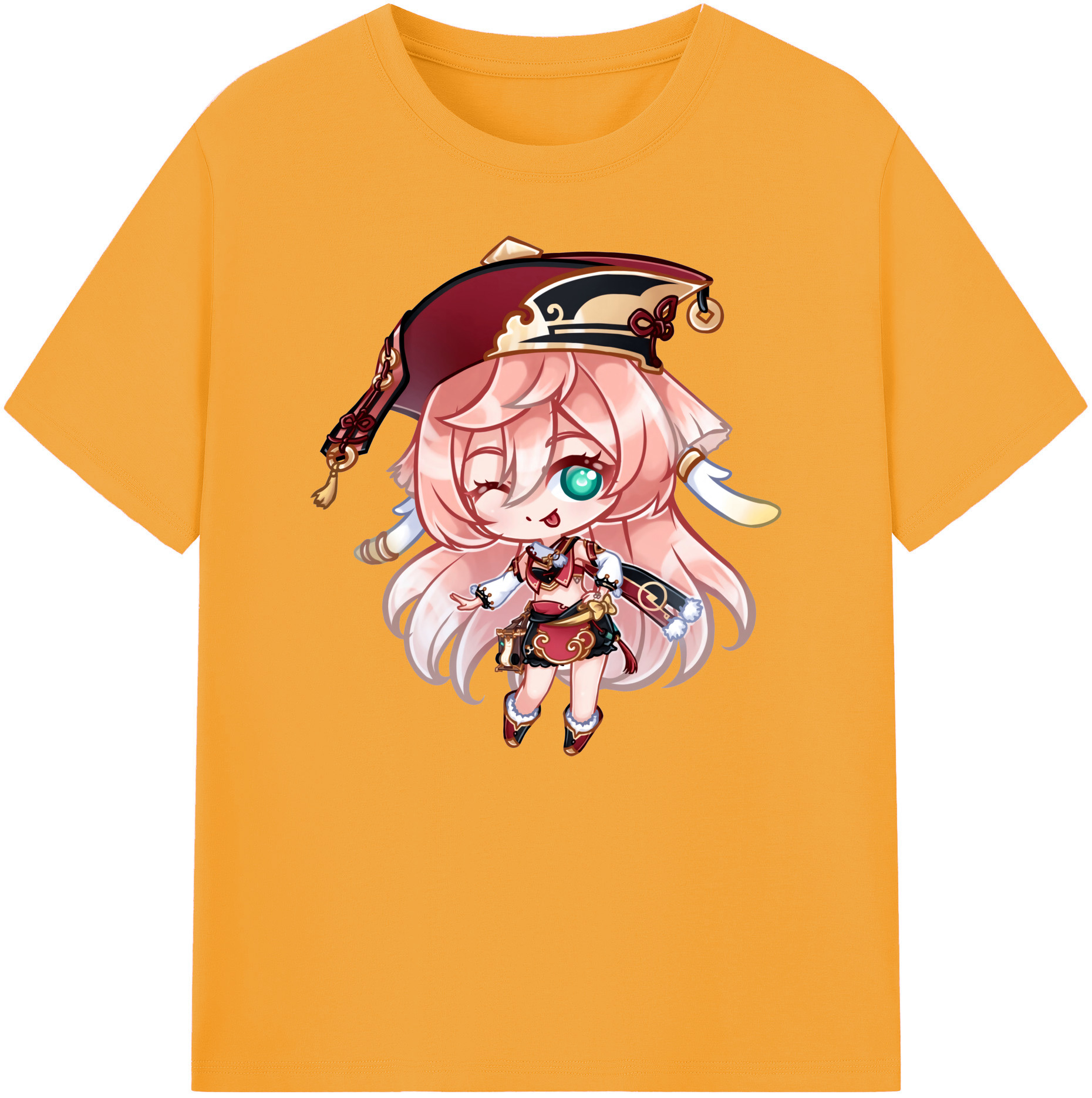げんし神 ヤンフェイ genshin Yanfei 綿100％ メンズ半袖Tシャツ｜肌触りやわらか＆通気性