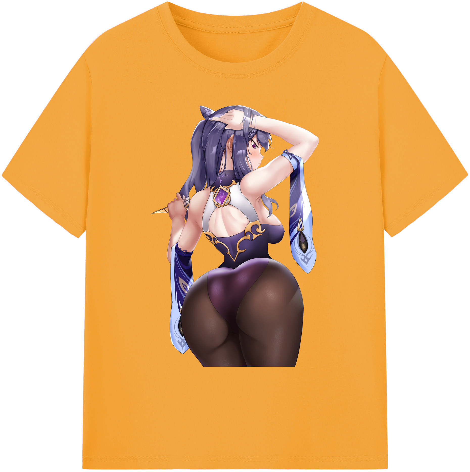 げんし神 刻晴 こくせい genshin Kokusei 綿100％ メンズ半袖Tシャツ｜肌触りやわらか＆通気性