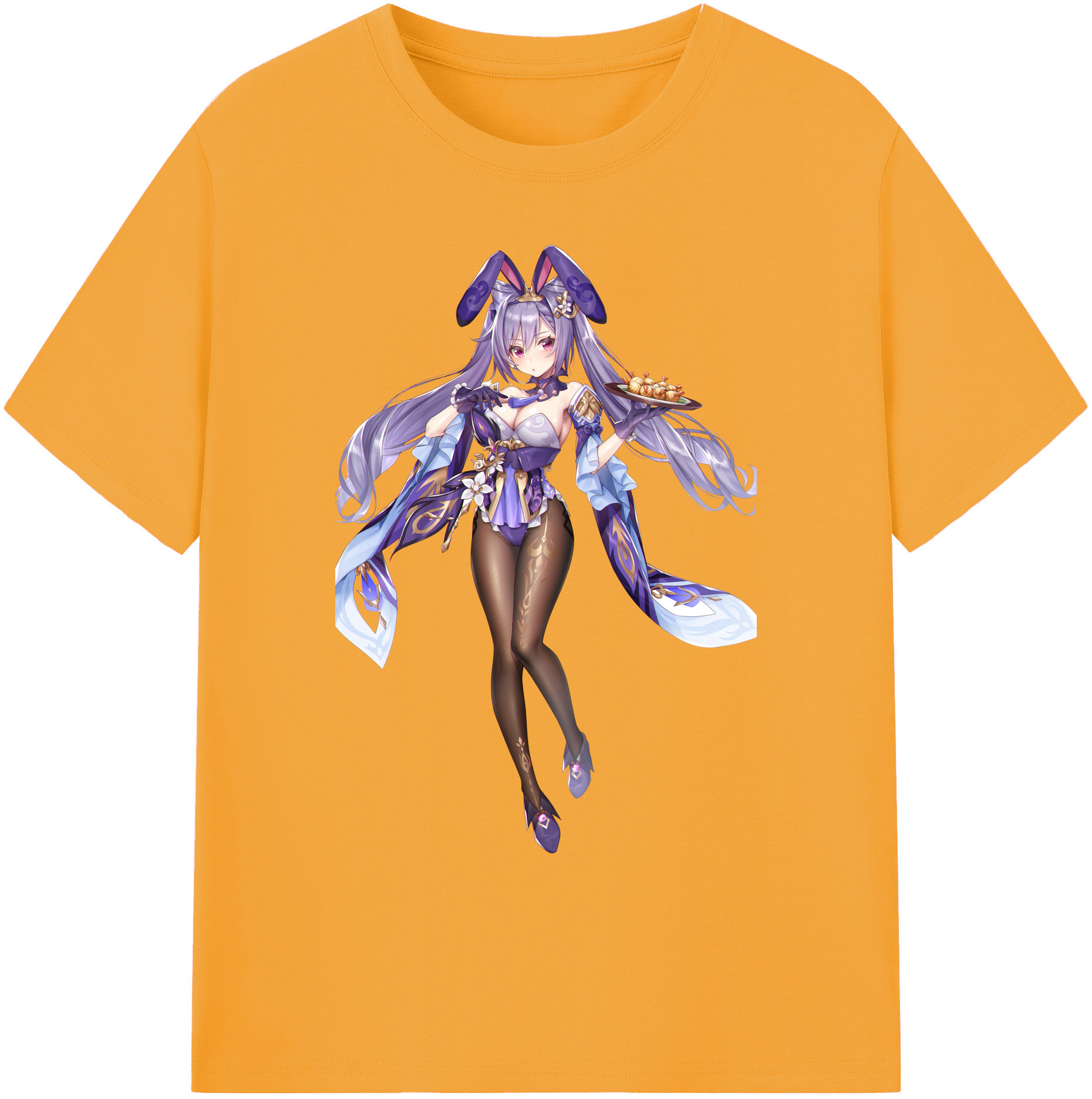 げんし神 刻晴 こくせい genshin Kokusei 綿100％ メンズ半袖Tシャツ｜肌触りやわらか＆通気性
