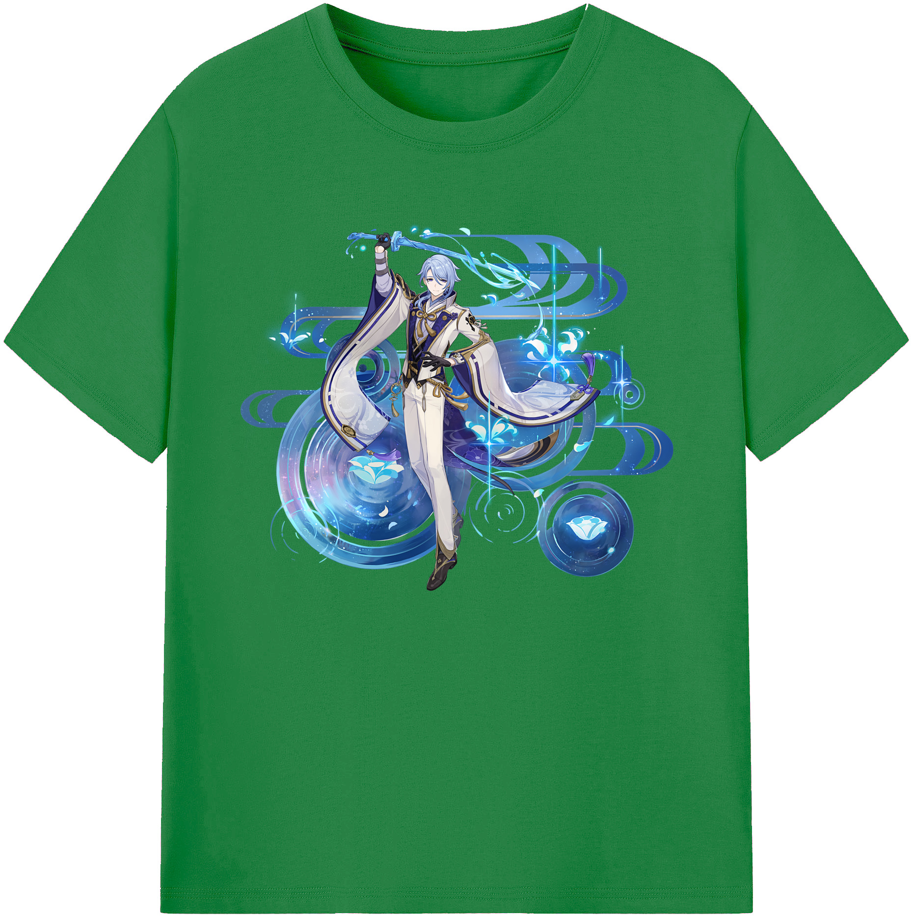げんし神 神里綾人 かみさとあやと genshin Kamisato Ayato 綿100％ メンズ半袖Tシャツ｜肌触りやわらか＆通気性