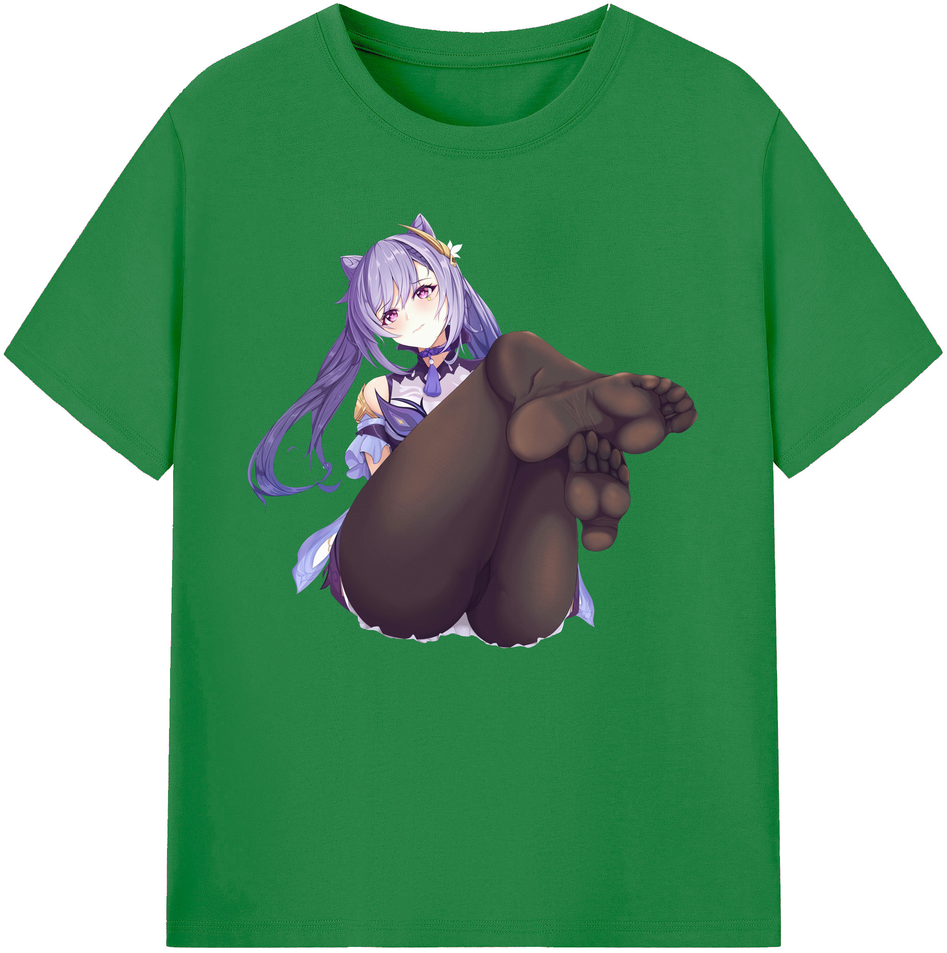 げんし神 刻晴 こくせい genshin Kokusei 綿100％ メンズ半袖Tシャツ｜肌触りやわらか＆通気性