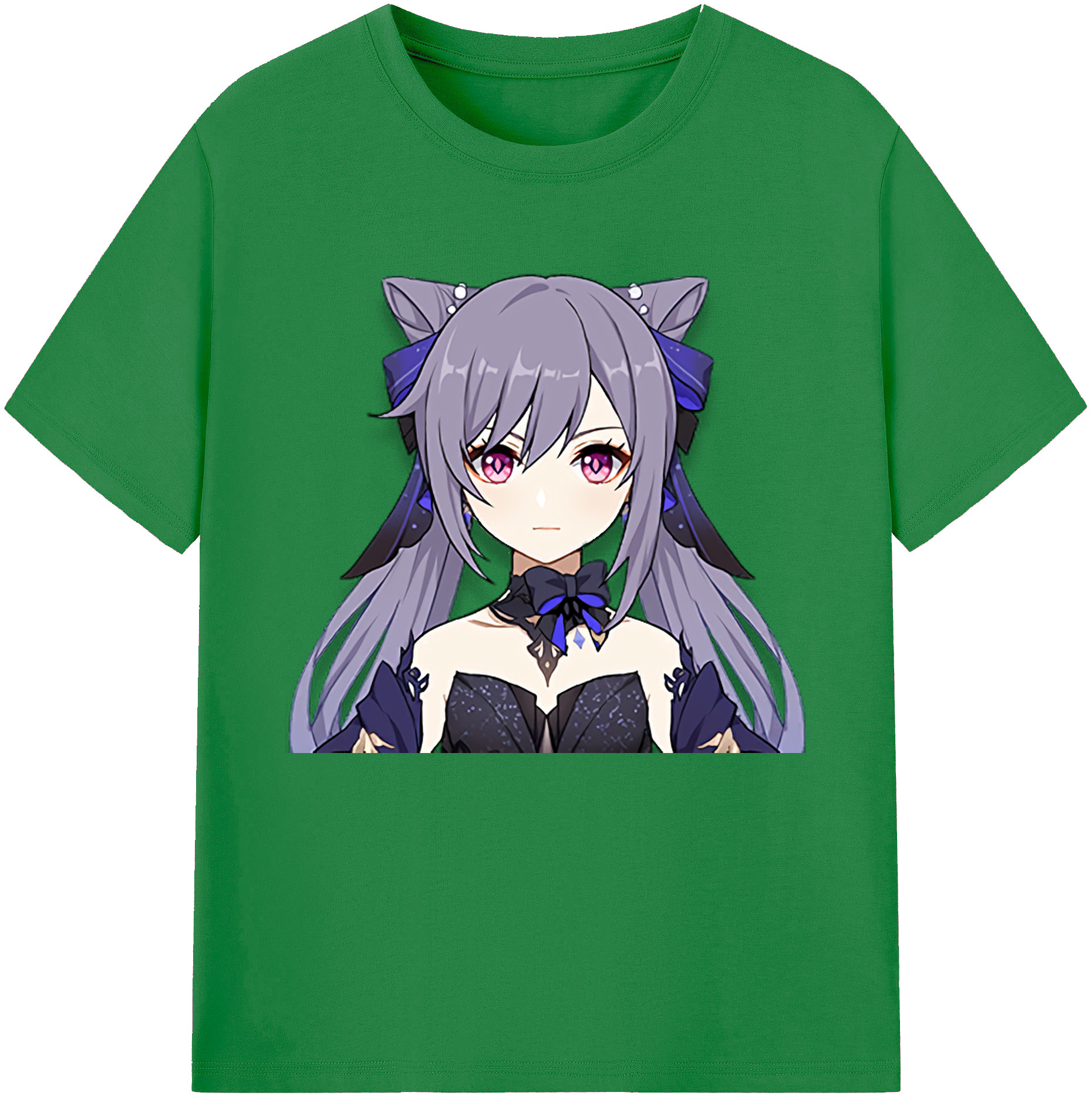 げんし神 刻晴 こくせい genshin Kokusei 綿100％ メンズ半袖Tシャツ｜肌触りやわらか＆通気性