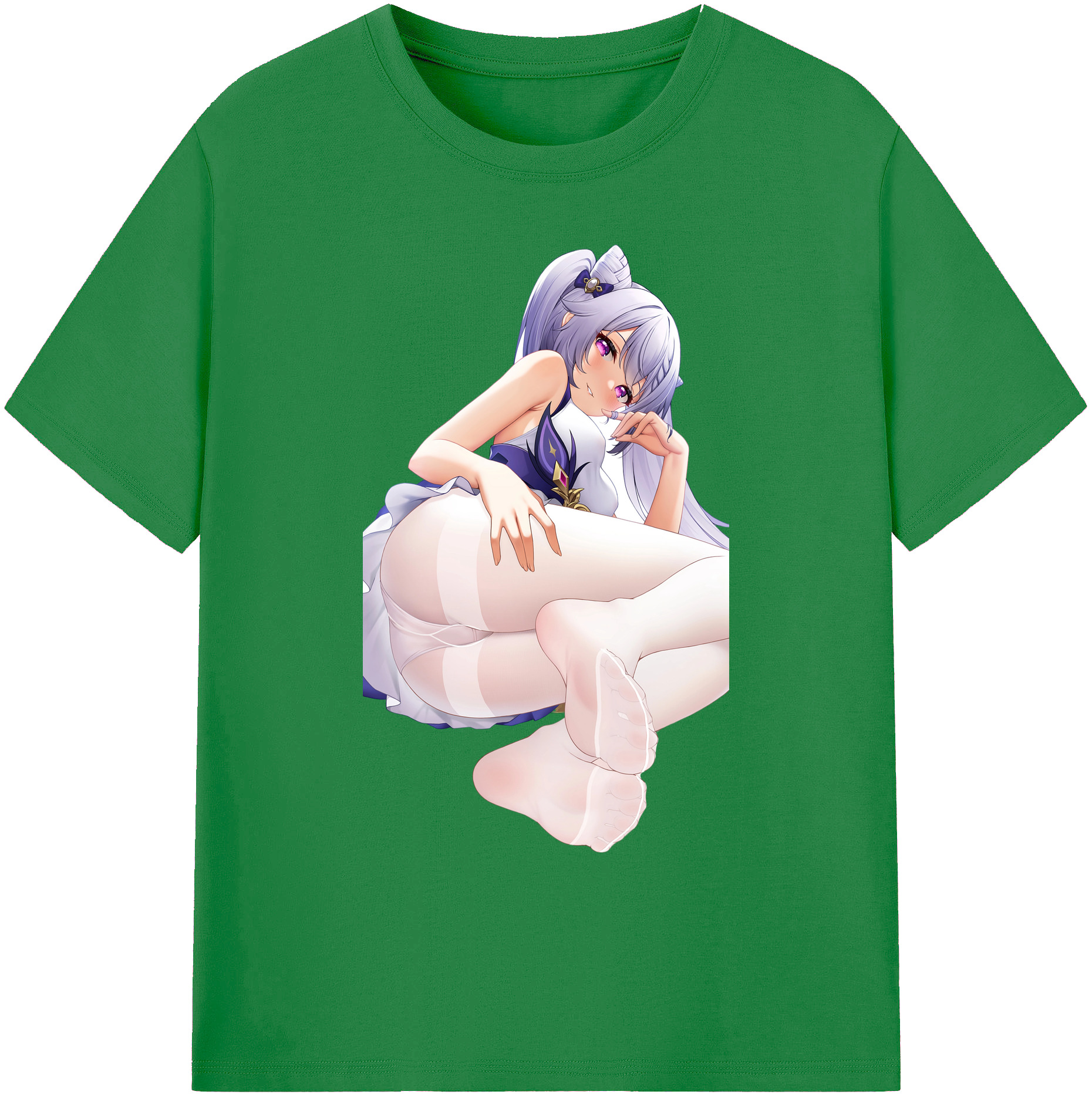 げんし神 刻晴 こくせい genshin Kokusei 綿100％ メンズ半袖Tシャツ｜肌触りやわらか＆通気性