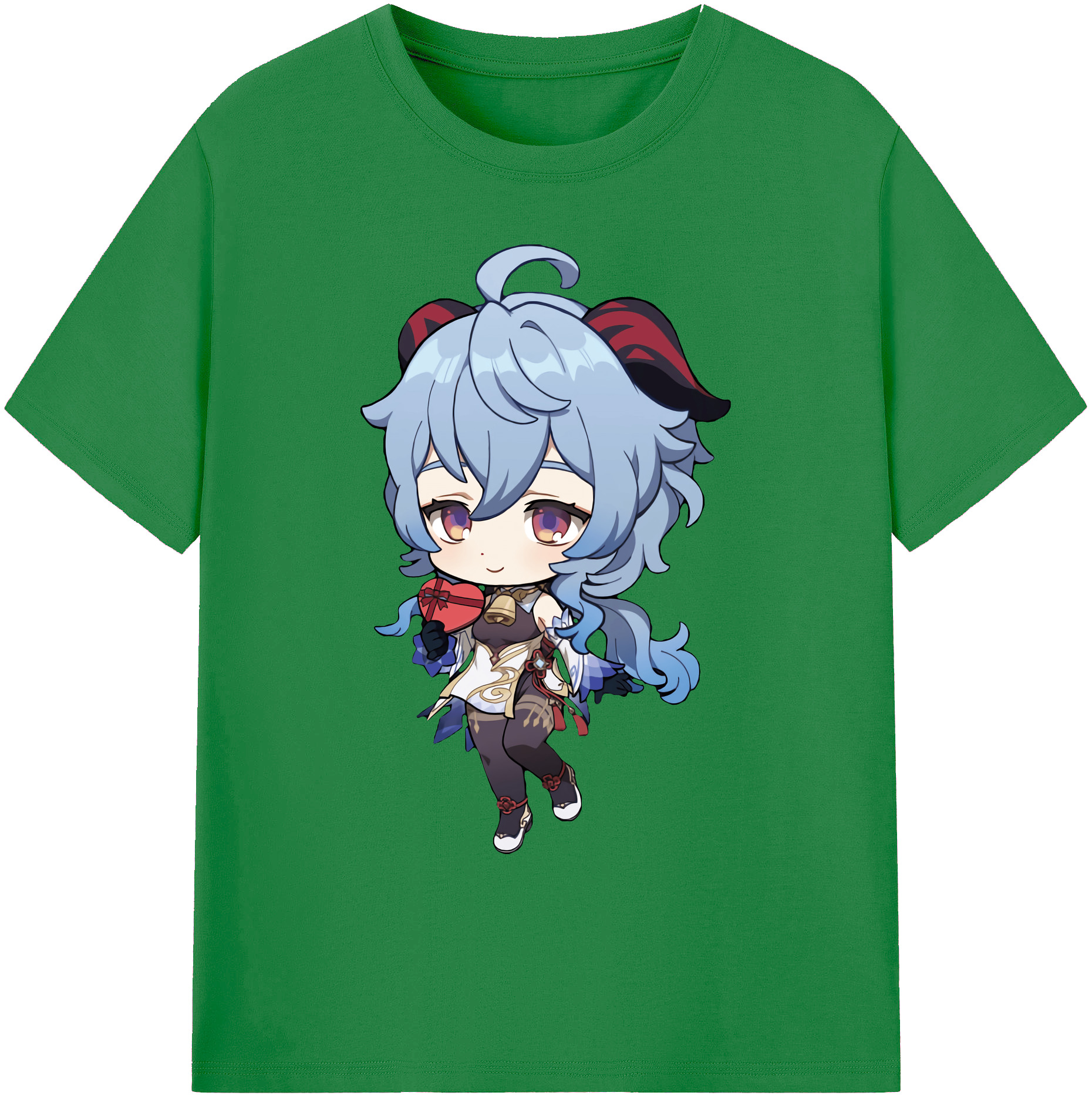 げんし神 甘雨 かんう genshin Ganyu 綿100％ メンズ半袖Tシャツ｜肌触りやわらか＆通気性