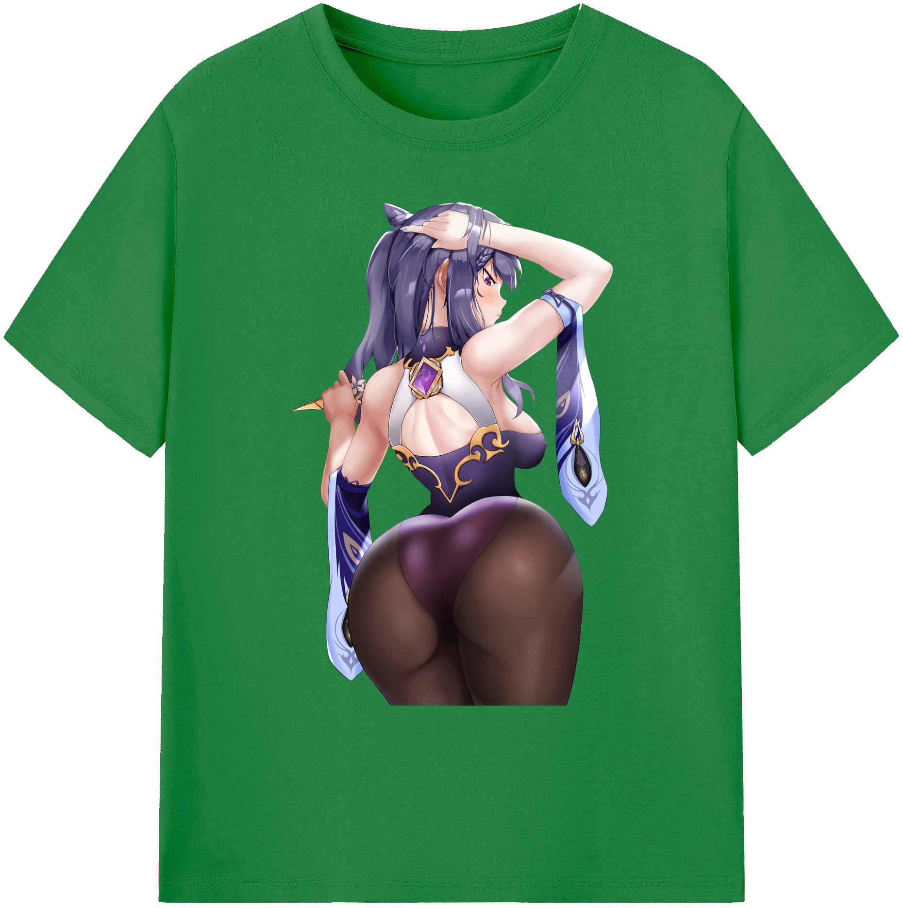 げんし神 刻晴 こくせい genshin Kokusei 綿100％ メンズ半袖Tシャツ｜肌触りやわらか＆通気性