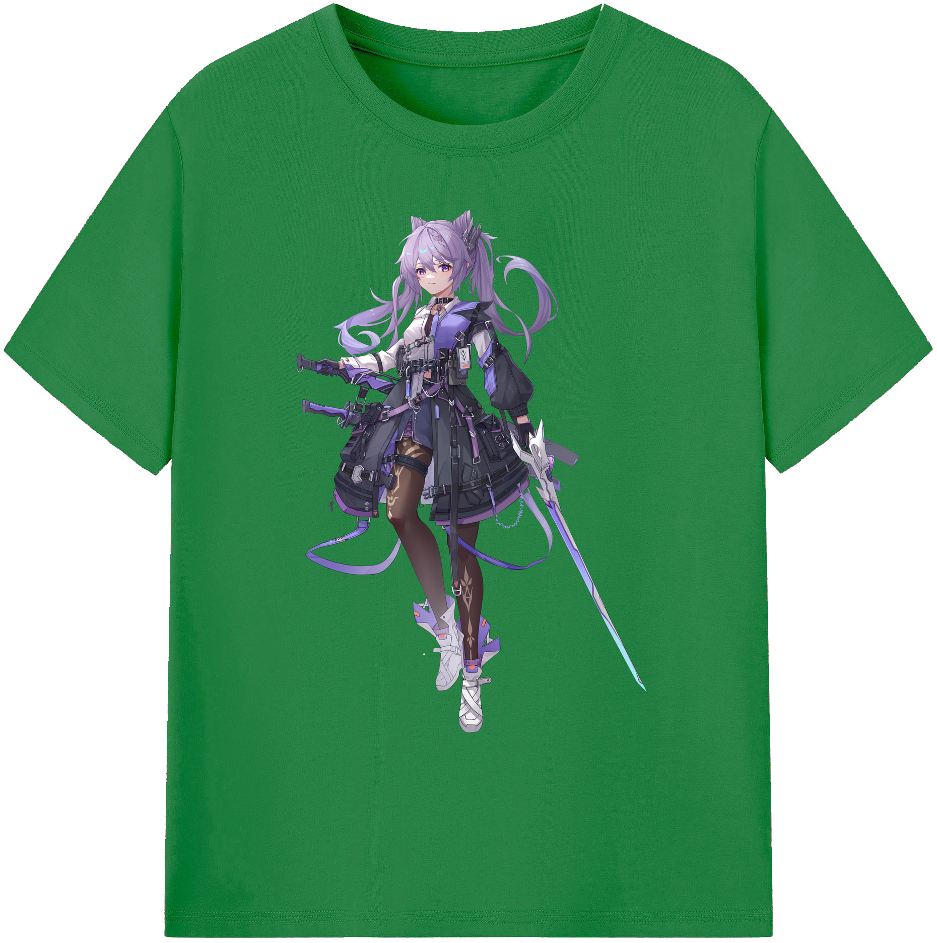 げんし神 刻晴 こくせい genshin Kokusei 綿100％ メンズ半袖Tシャツ｜肌触りやわらか＆通気性