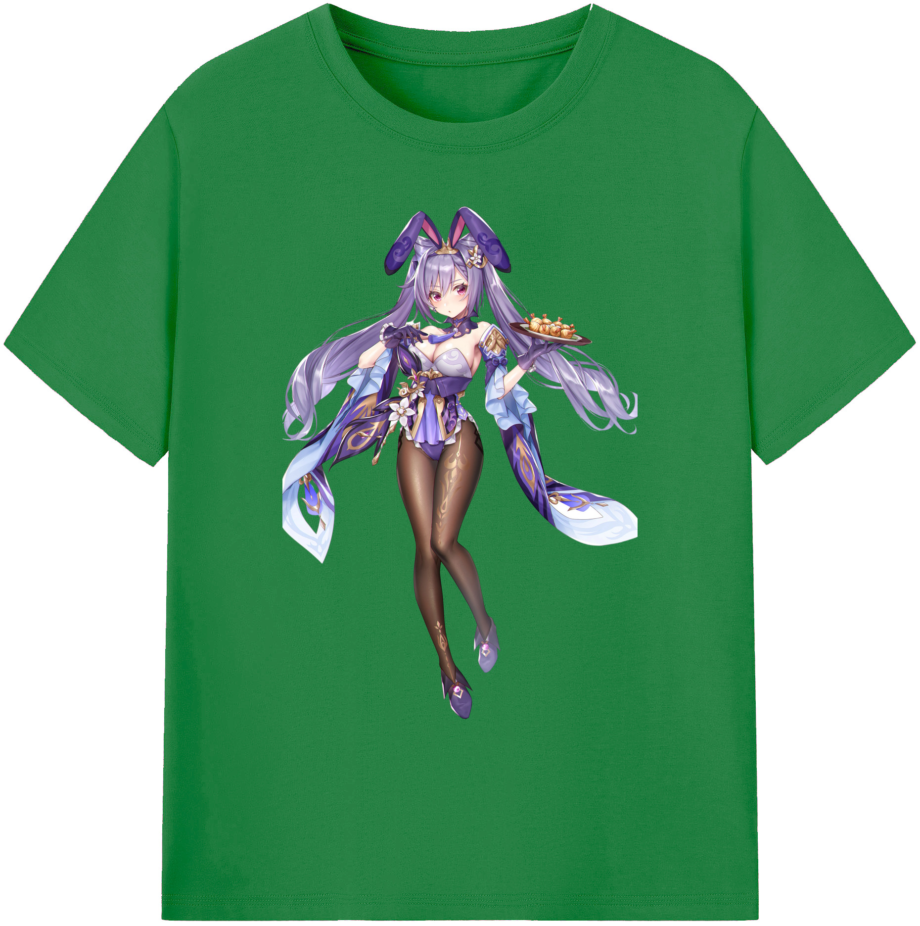 げんし神 刻晴 こくせい genshin Kokusei 綿100％ メンズ半袖Tシャツ｜肌触りやわらか＆通気性