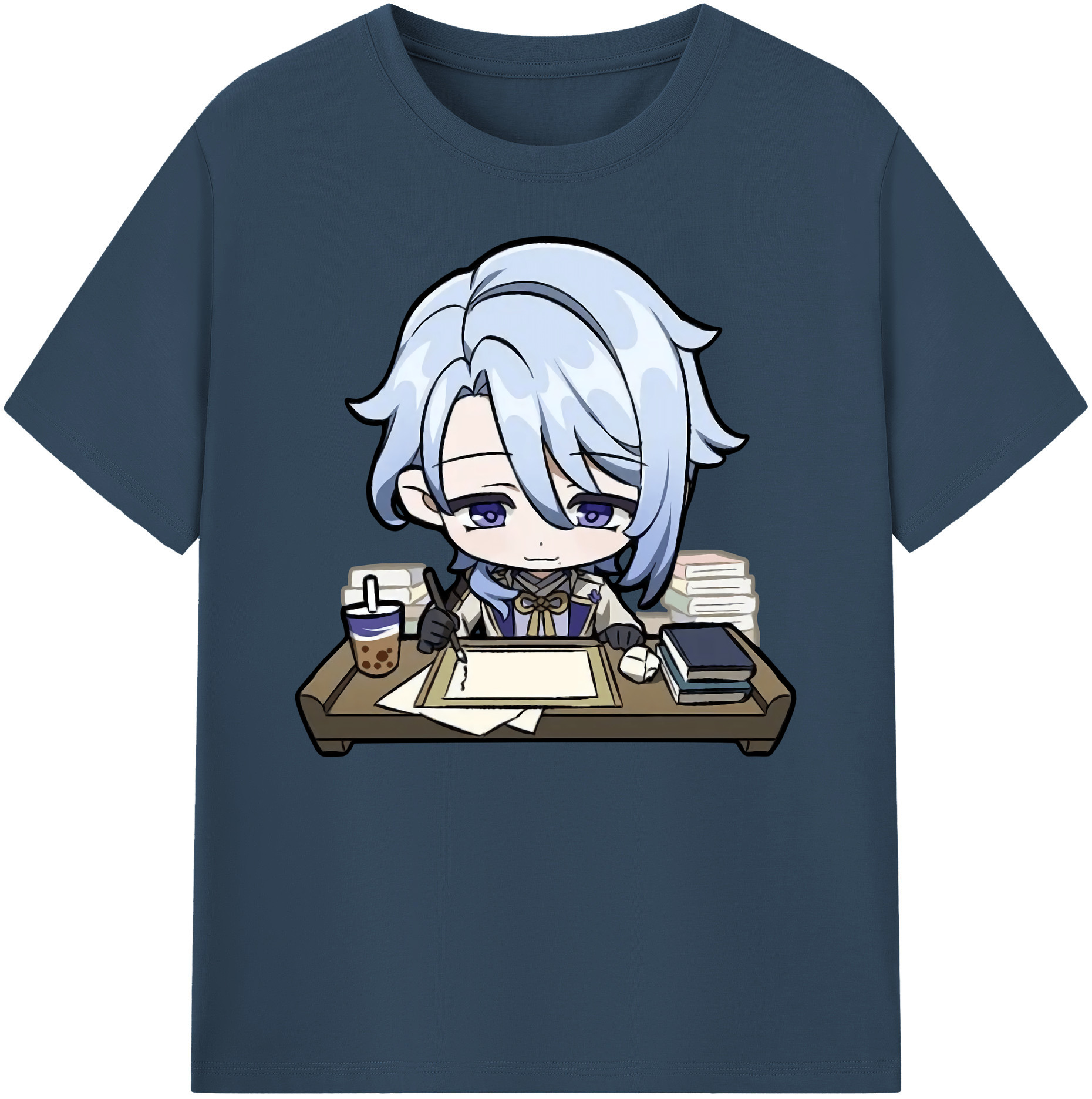 げんし神 神里綾人 かみさとあやと genshin Kamisato Ayato 綿100％ メンズ半袖Tシャツ｜肌触りやわらか＆通気性